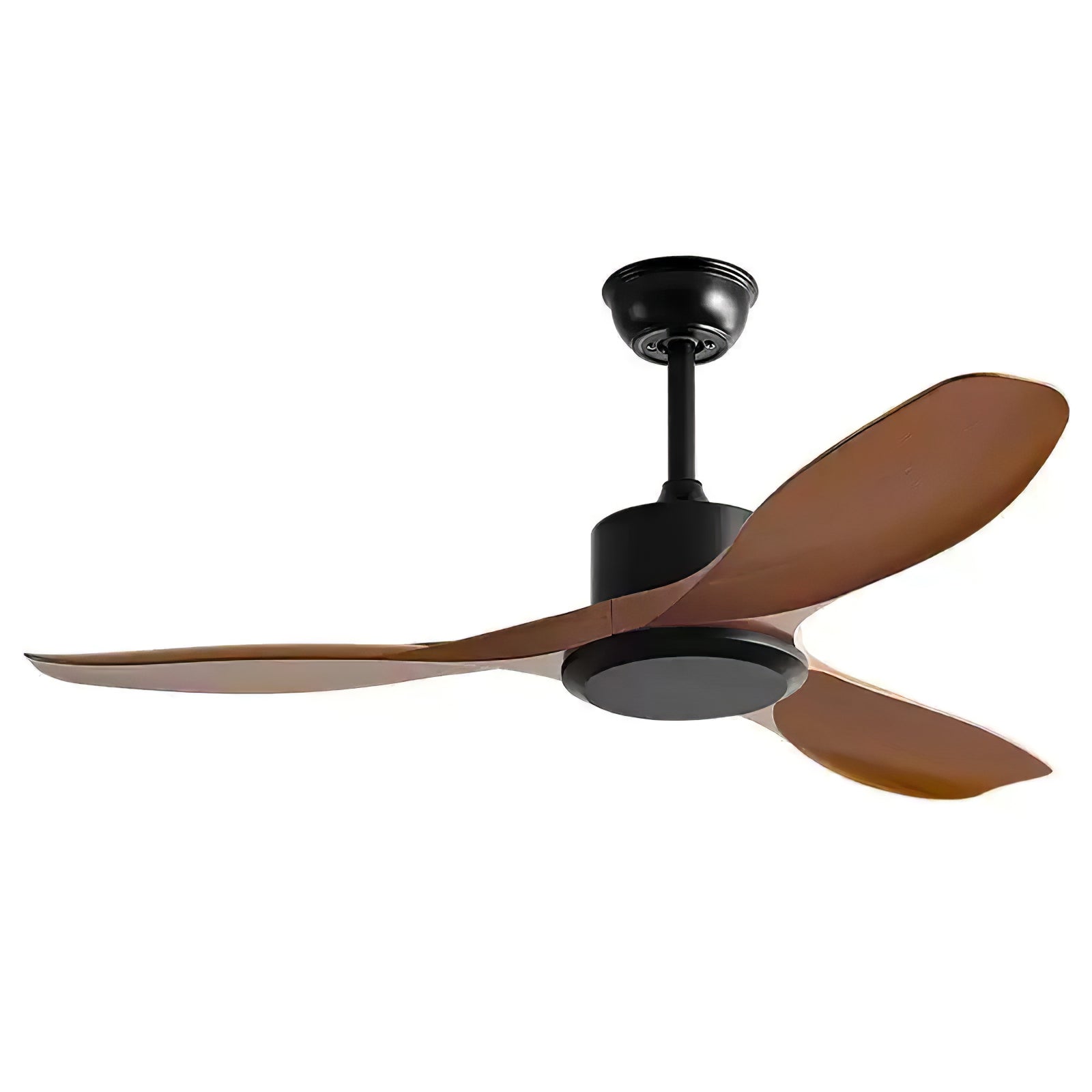 Minimalistische Plafondventilator Hout 106-132cm Met Afstandsbediening 5 Snelheden Omkeerbaar Koper Motor AC 110-240V | Sansoti