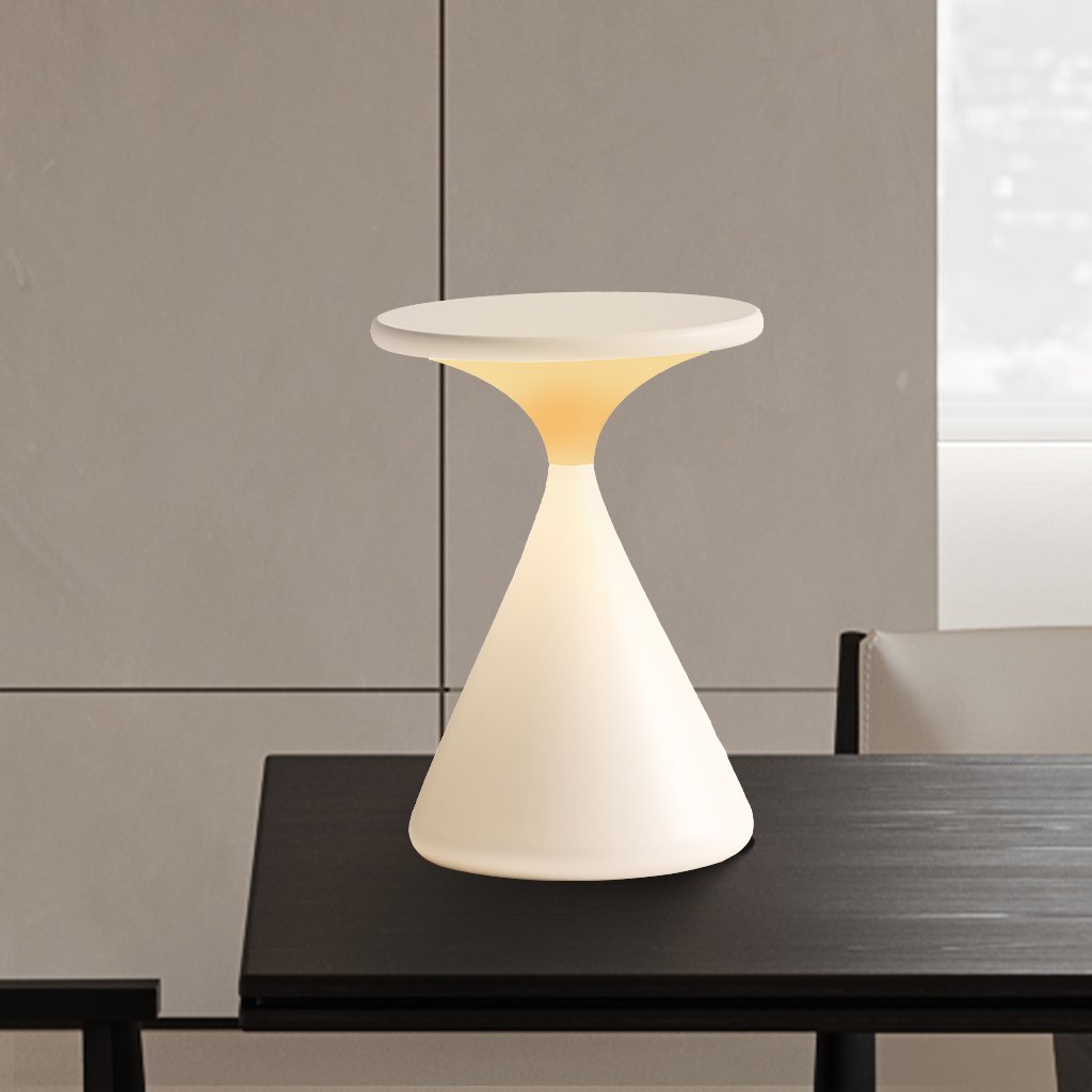 Draagbare Zandloper Tafellamp met Dimbare LED Batterij Accustroom Sfeerlicht Draadloze Touch Bediening Woon Slaapkamer Kantoor Retro Stijlvol Modern Design | Sansoti