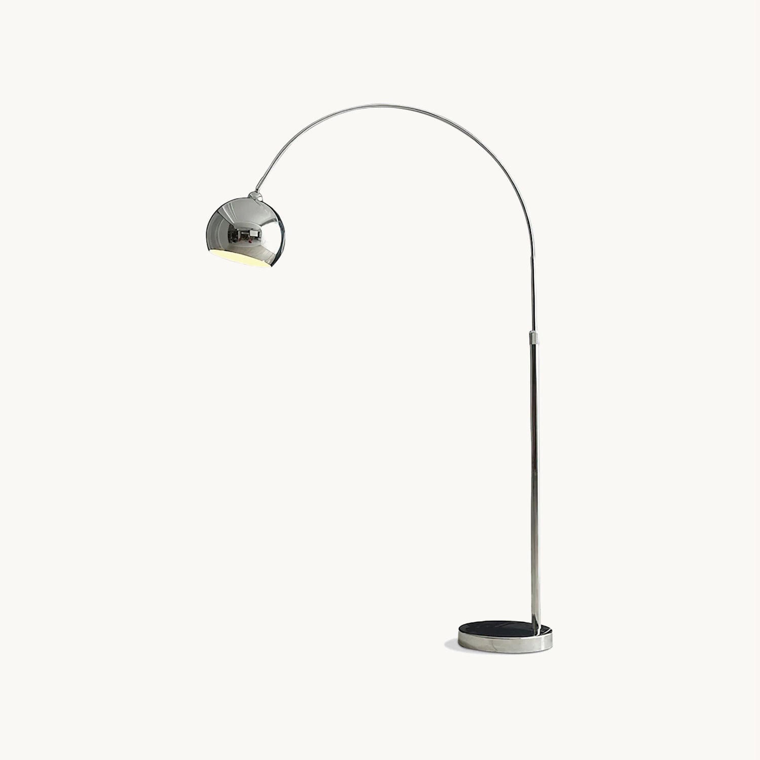 Verstelbare Vloerlamp Metaal Zwart Chroom Wit Telescopische Arm Leeslamp Modern Design | Sansoti