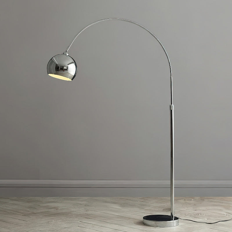 Verstelbare Vloerlamp Metaal Zwart Chroom Wit Telescopische Arm Leeslamp Modern Design | Sansoti
