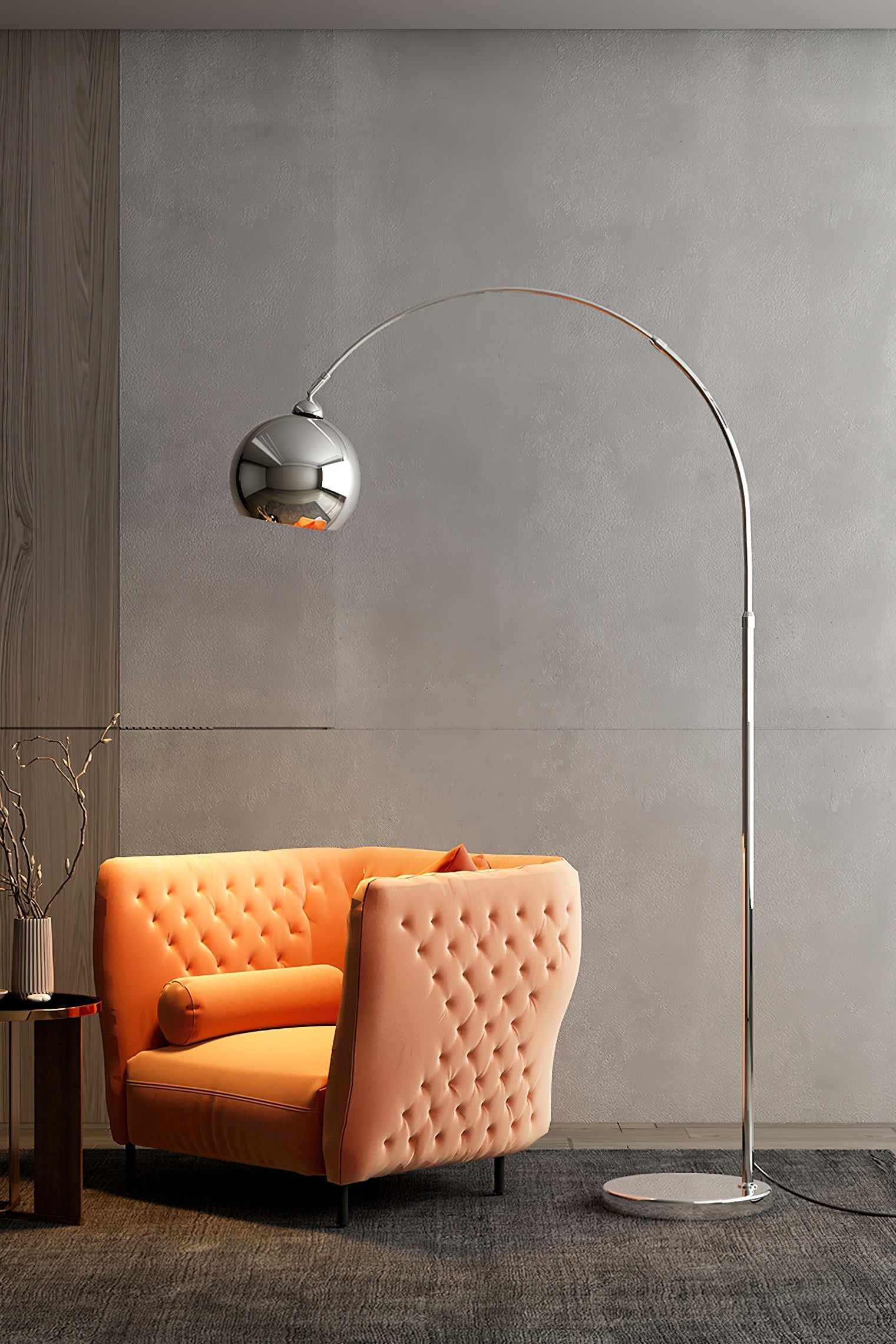 Verstelbare Vloerlamp Metaal Zwart Chroom Wit Telescopische Arm Leeslamp Modern Design | Sansoti