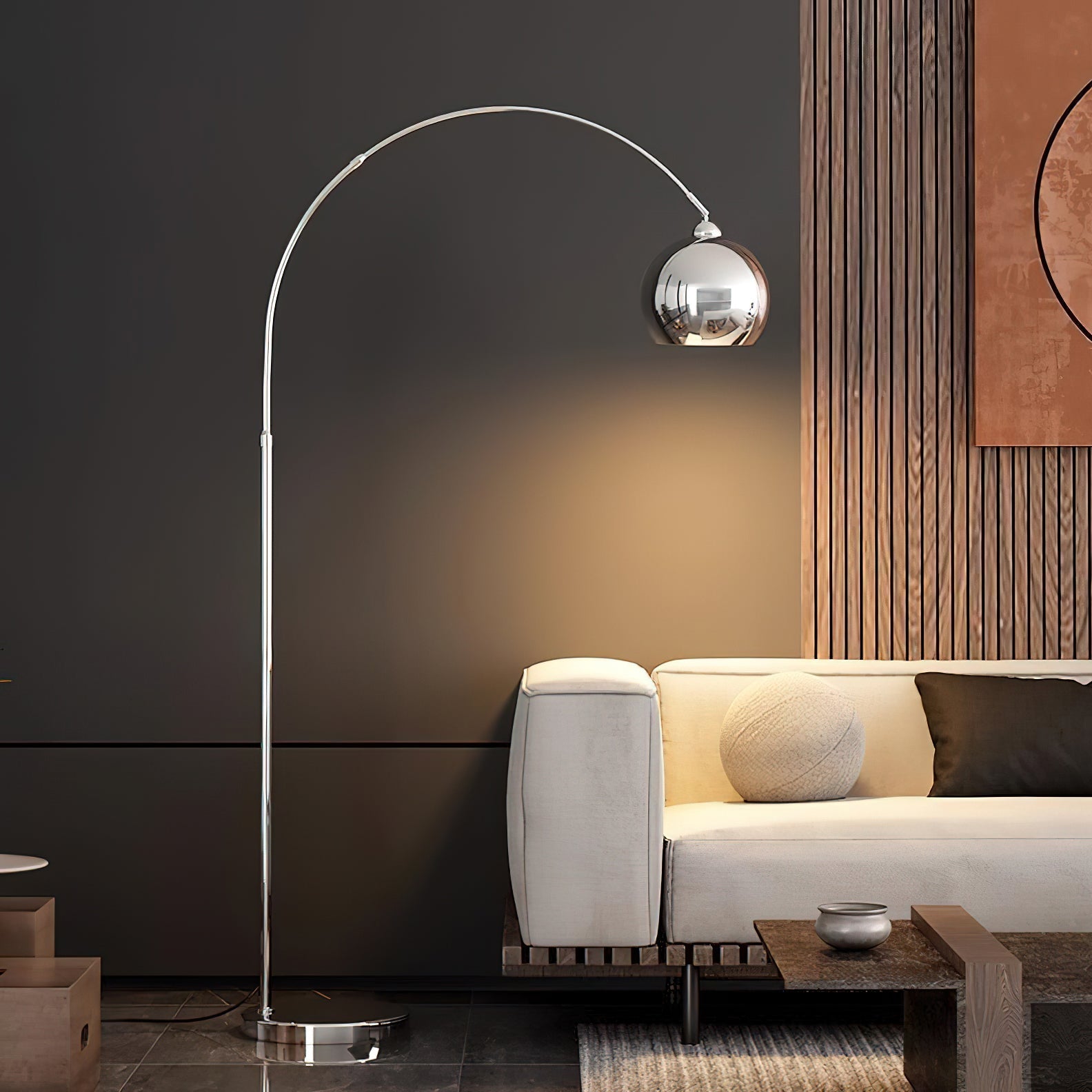 Verstelbare Vloerlamp Metaal Zwart Chroom Wit Telescopische Arm Leeslamp Modern Design | Sansoti