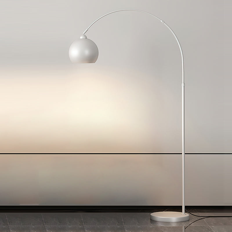 Verstelbare Vloerlamp Metaal Zwart Chroom Wit Telescopische Arm Leeslamp Modern Design | Sansoti