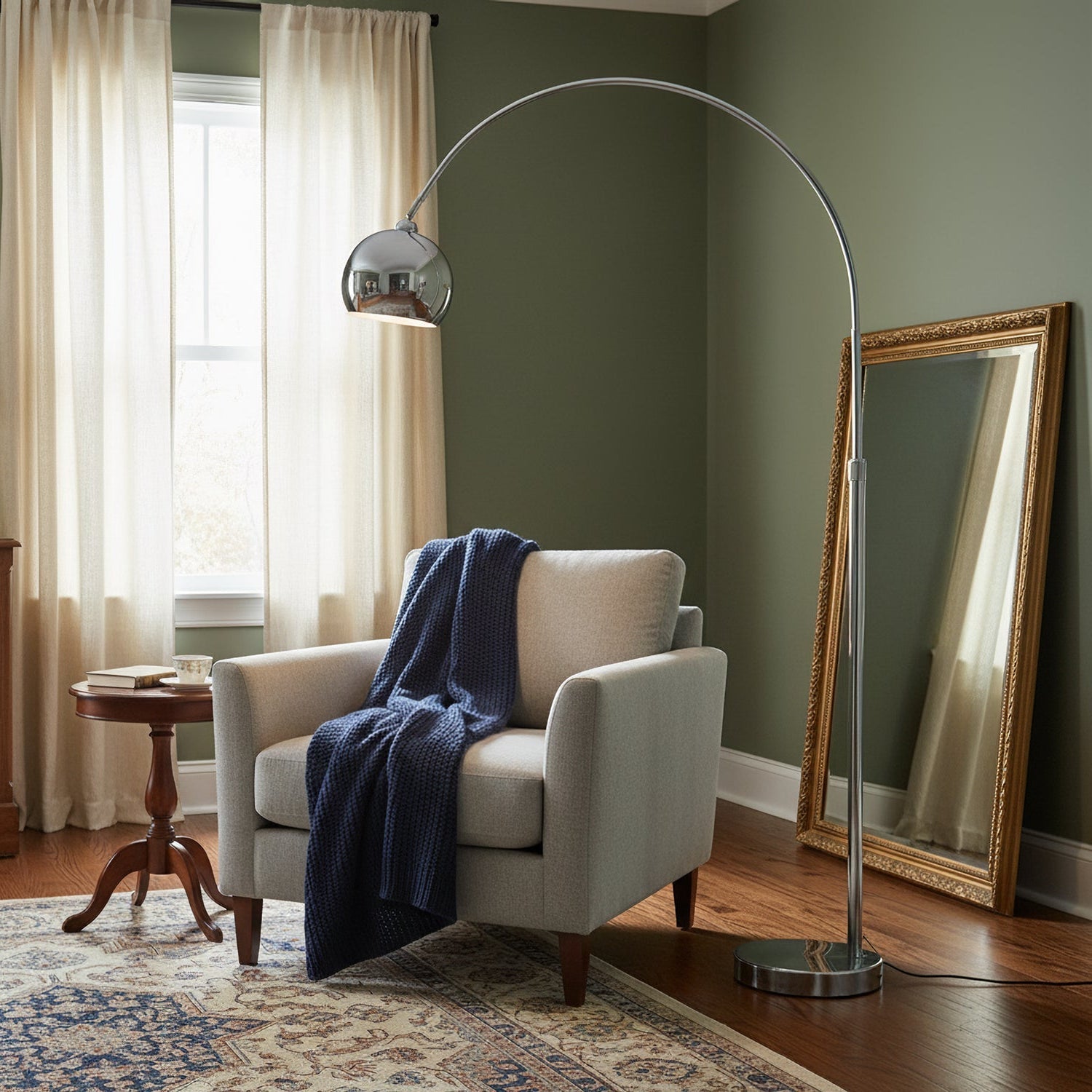 Verstelbare Vloerlamp Metaal Zwart Chroom Wit Telescopische Arm Leeslamp Modern Design | Sansoti