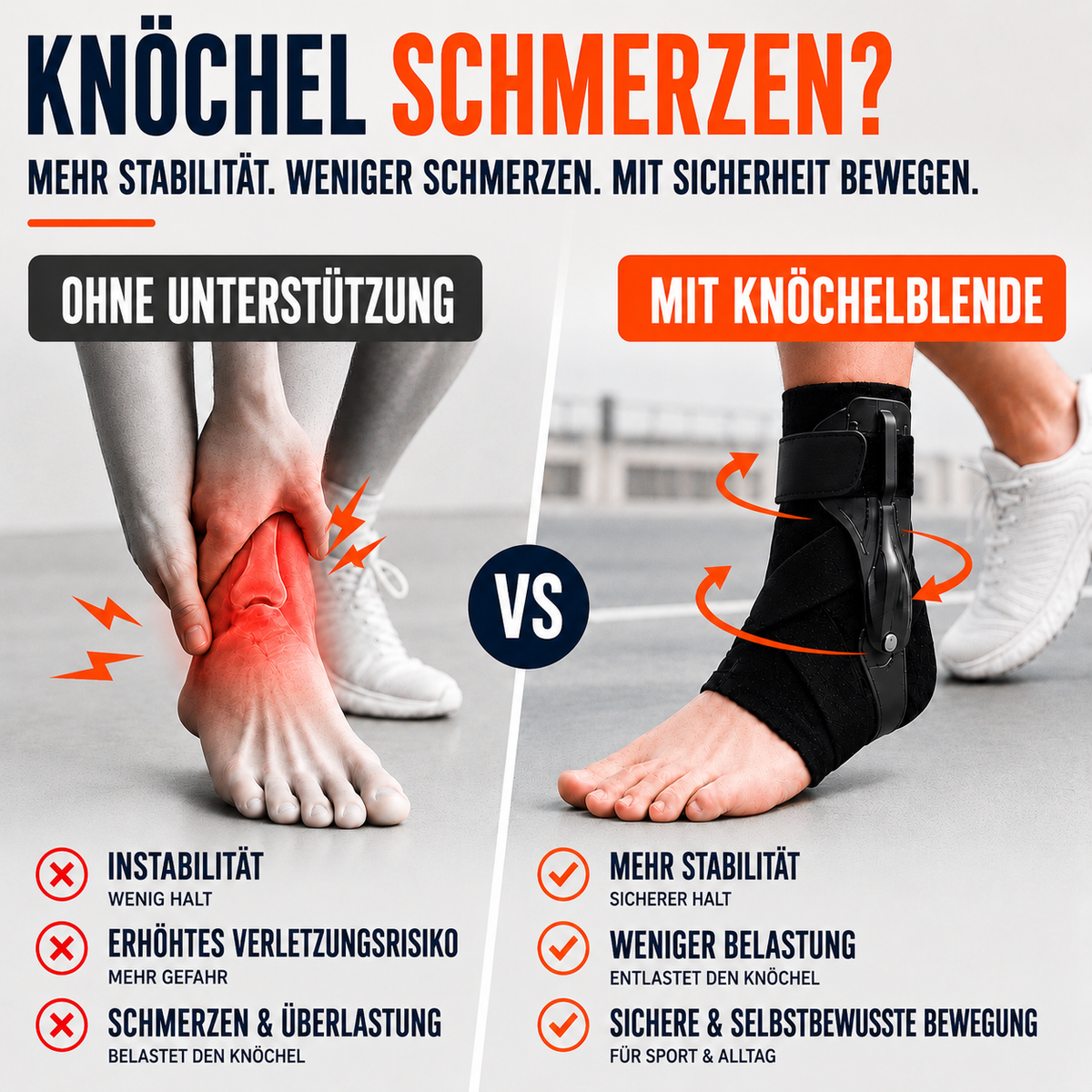 Verstelbare Enkelbrace met Compressie en Zijsteun voor Sport Herstel Stabiliteit Blessurepreventie | Sansoti