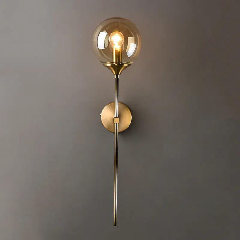 Moderne Wandlamp met Glazen Kap – Chroom of Gouden Afwerking – Scandinavische Stijl | Sansoti