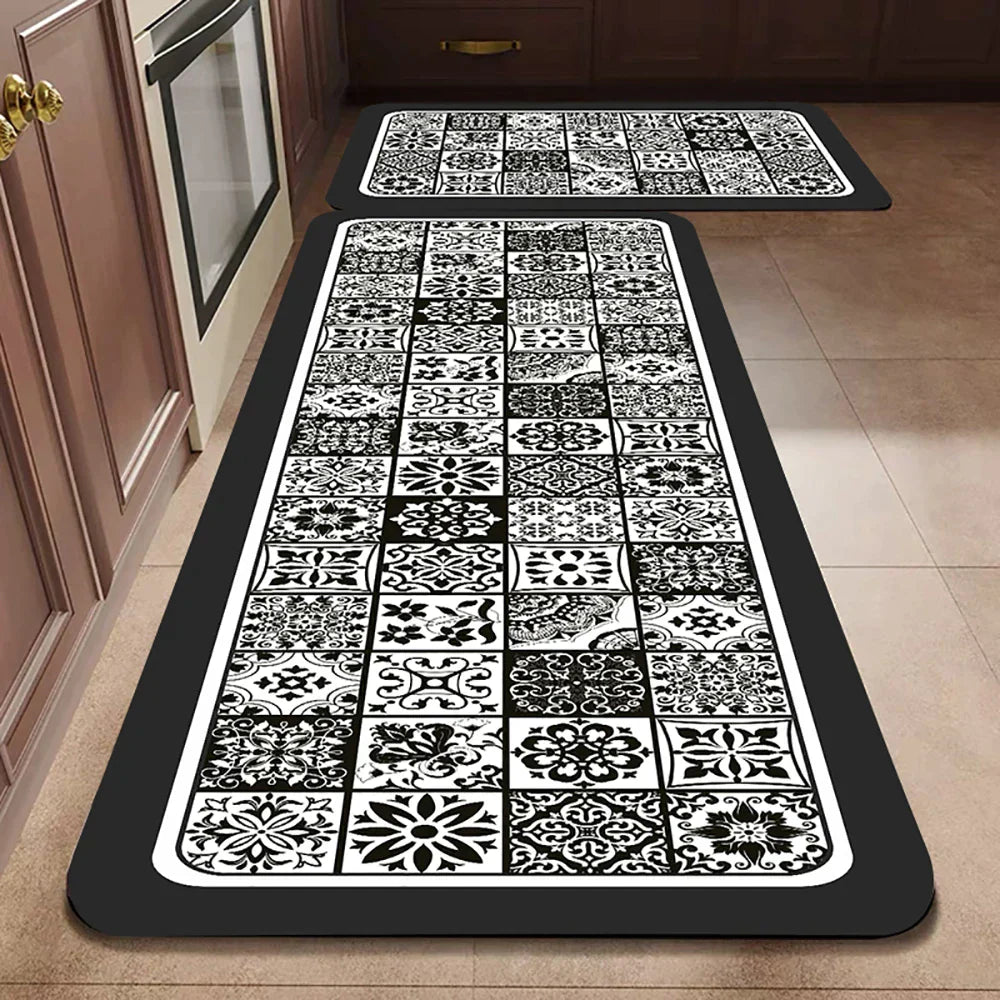 Antislip Keukenloper Polyester Wasbaar Comfort en Veiligheid in Diverse Maten en Patronen voor Keuken Gang Werkruimte Modern Interieur Design | Sansoti