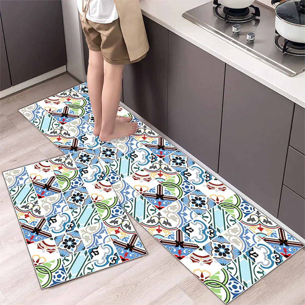 Antislip Keukenloper Polyester Wasbaar Comfort en Veiligheid in Diverse Maten en Patronen voor Keuken Gang Werkruimte Modern Interieur Design | Sansoti