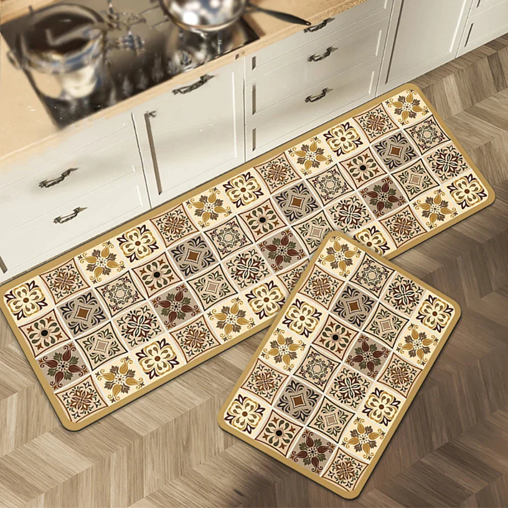 Antislip Keukenloper Polyester Wasbaar Comfort en Veiligheid in Diverse Maten en Patronen voor Keuken Gang Werkruimte Modern Interieur Design | Sansoti
