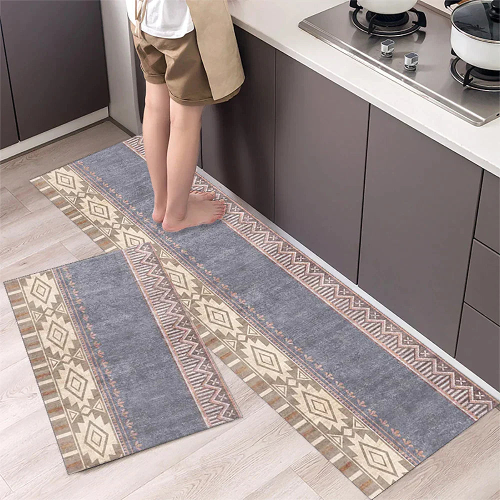 Antislip Keukenloper Polyester Wasbaar Comfort en Veiligheid in Diverse Maten en Patronen voor Keuken Gang Werkruimte Modern Interieur Design | Sansoti