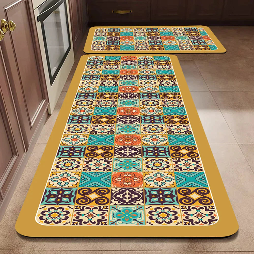 Antislip Keukenloper Polyester Wasbaar Comfort en Veiligheid in Diverse Maten en Patronen voor Keuken Gang Werkruimte Modern Interieur Design | Sansoti