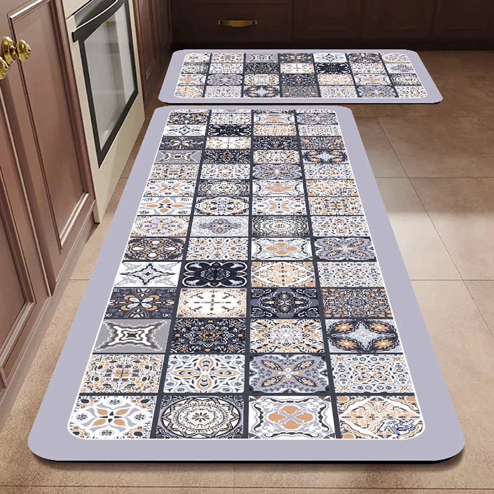 Antislip Keukenloper Polyester Wasbaar Comfort en Veiligheid in Diverse Maten en Patronen voor Keuken Gang Werkruimte Modern Interieur Design | Sansoti