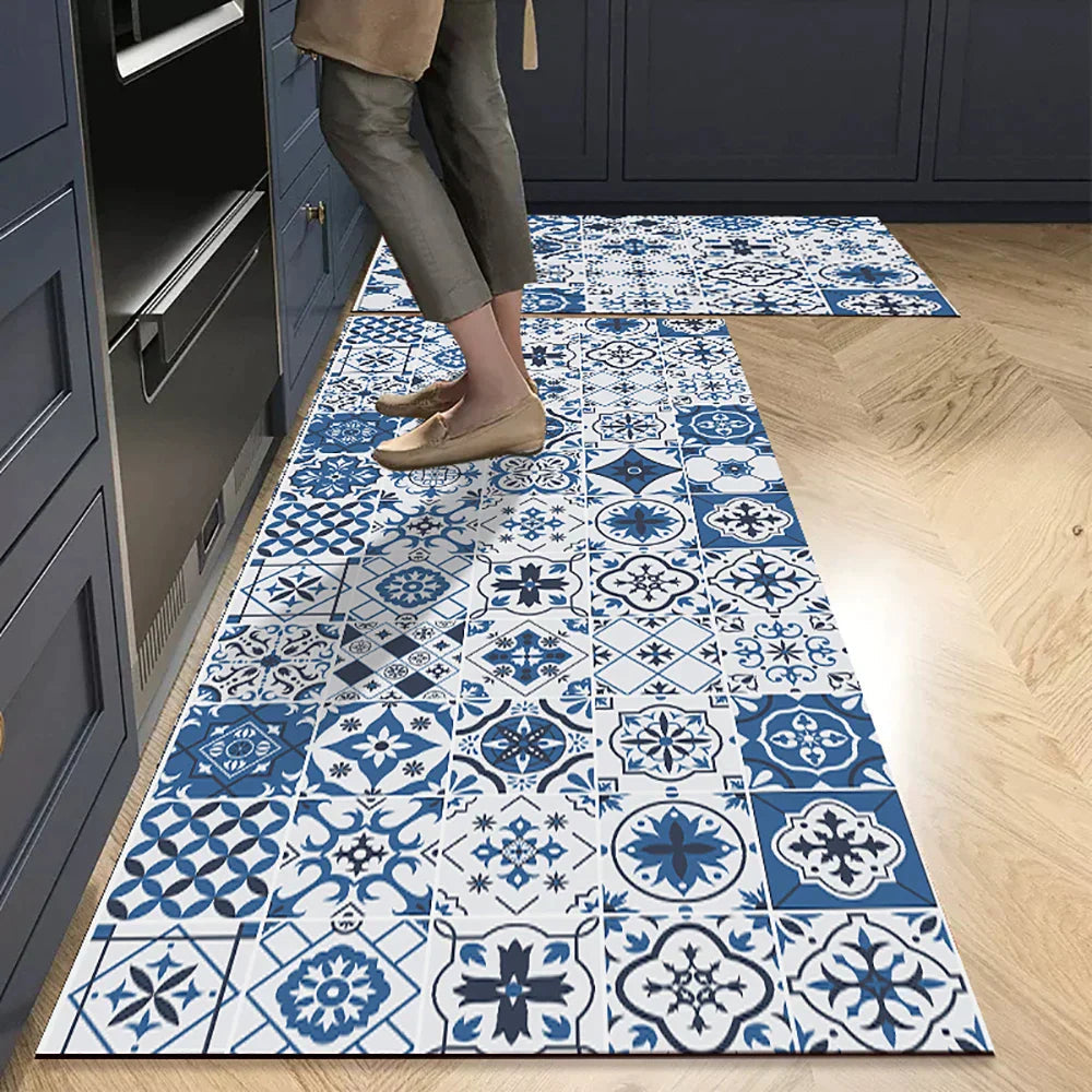 Antislip Keukenloper Polyester Wasbaar Comfort en Veiligheid in Diverse Maten en Patronen voor Keuken Gang Werkruimte Modern Interieur Design | Sansoti