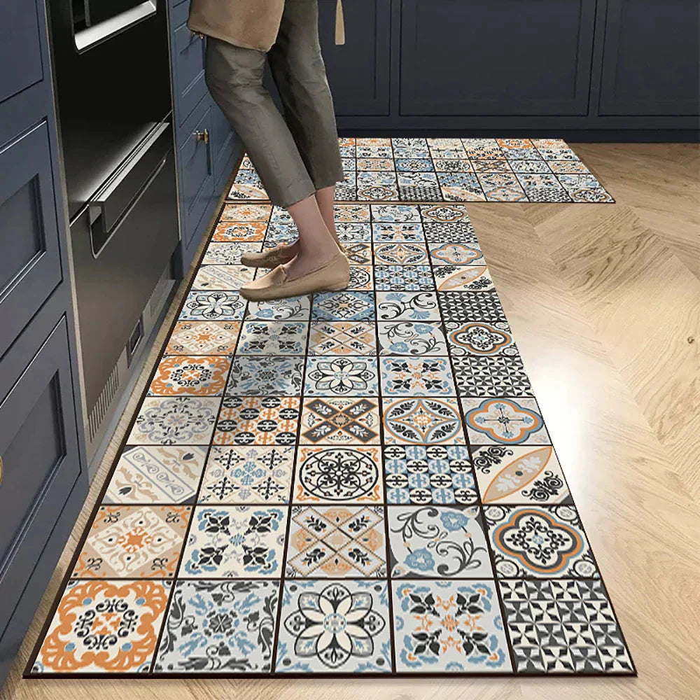Antislip Keukenloper Polyester Wasbaar Comfort en Veiligheid in Diverse Maten en Patronen voor Keuken Gang Werkruimte Modern Interieur Design | Sansoti