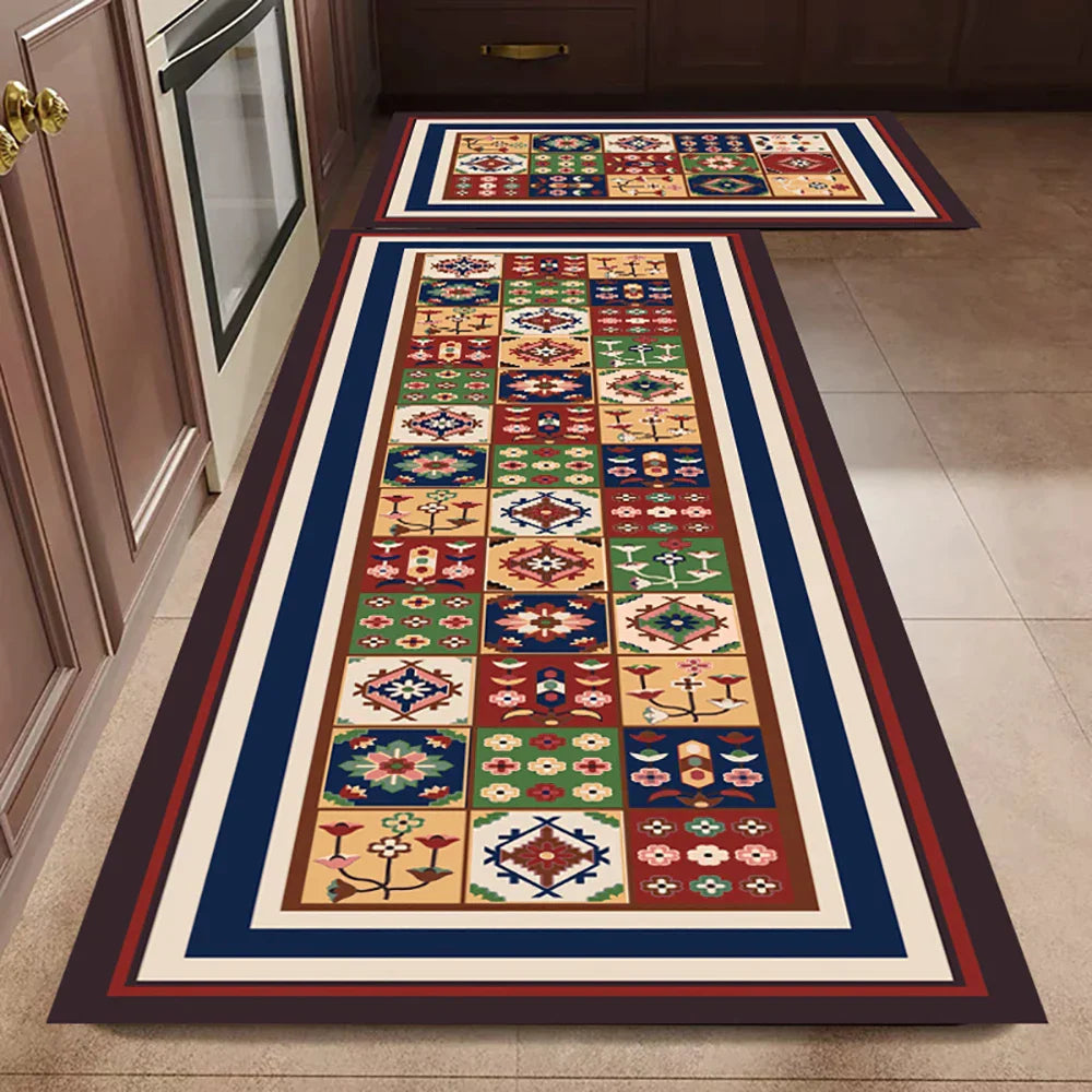 Antislip Keukenloper Polyester Wasbaar Comfort en Veiligheid in Diverse Maten en Patronen voor Keuken Gang Werkruimte Modern Interieur Design | Sansoti