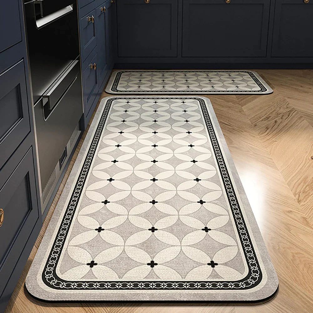 Antislip Keukenloper Polyester Wasbaar Comfort en Veiligheid in Diverse Maten en Patronen voor Keuken Gang Werkruimte Modern Interieur Design | Sansoti