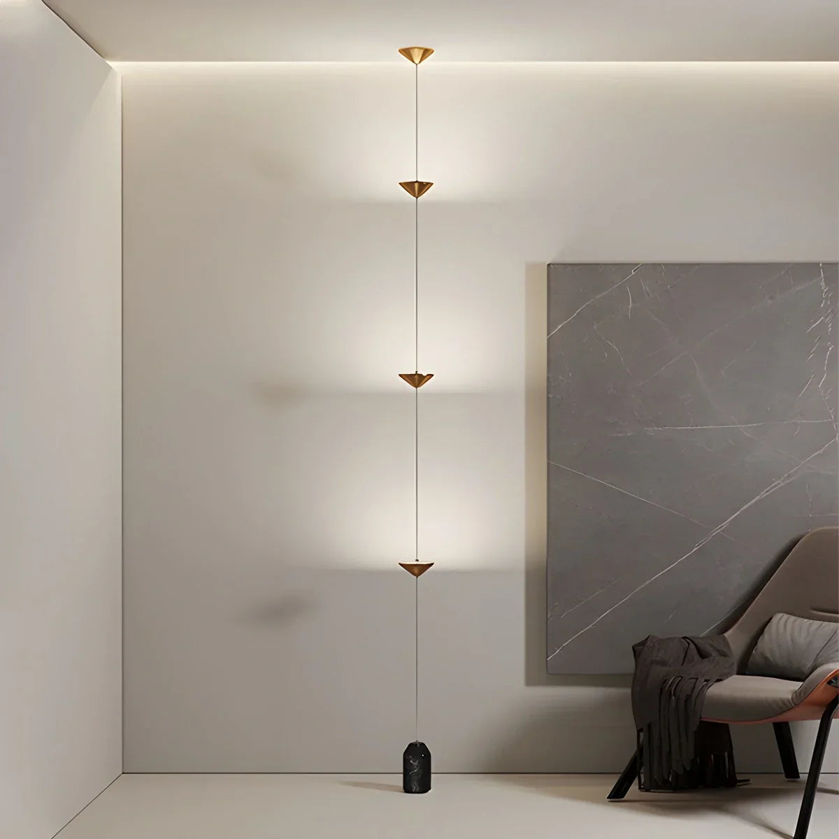 Steh- bis Deckenlampe 4 Lichtquellen LED 2,5-3,2 m Wohnzimmer Schlafzimmer Arbeitszimmer Minimalistische Stehlampe Stimmungslicht | Restfield