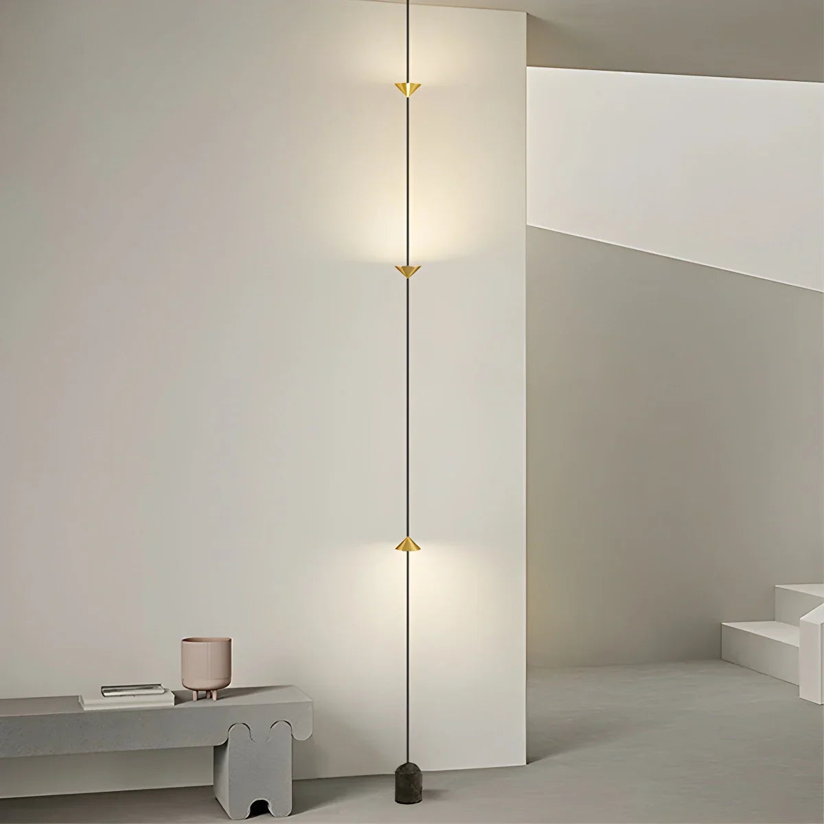 Steh- bis Deckenlampe 4 Lichtquellen LED 2,5-3,2 m Wohnzimmer Schlafzimmer Arbeitszimmer Minimalistische Stehlampe Stimmungslicht | Restfield