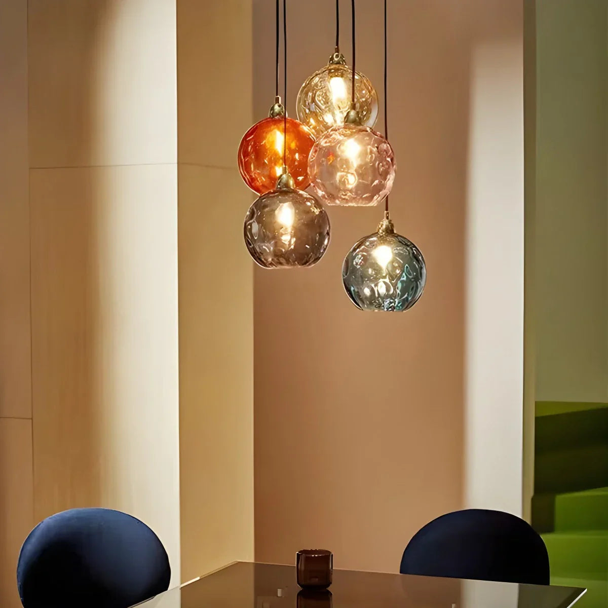 Hanglamp Glas E26 20 cm Grijs Eettafel Woonkamer Slaapkamer Rookglas Bollamp Pendellamp Sfeerverlichting | Sansoti