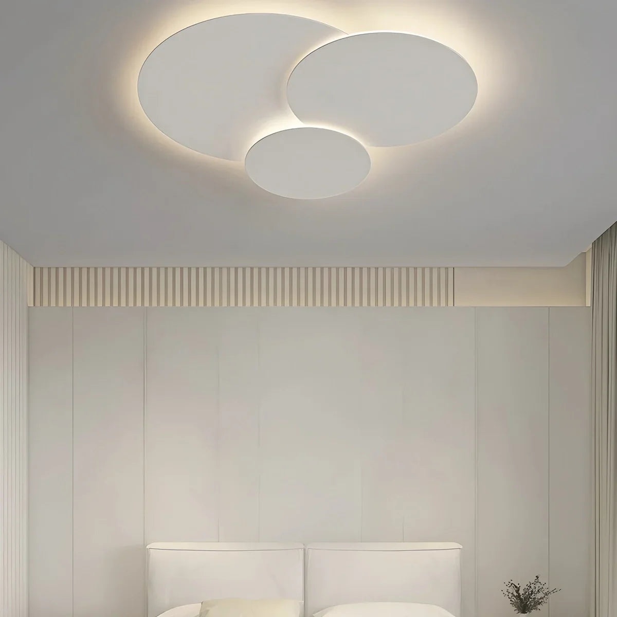 LED Deckenleuchte Verstellbare Scheiben Weiß Dimmbar Wohnzimmer Badezimmer Moderne Designlampe Deckenbeleuchtung mit Fernbedienung | Restfield