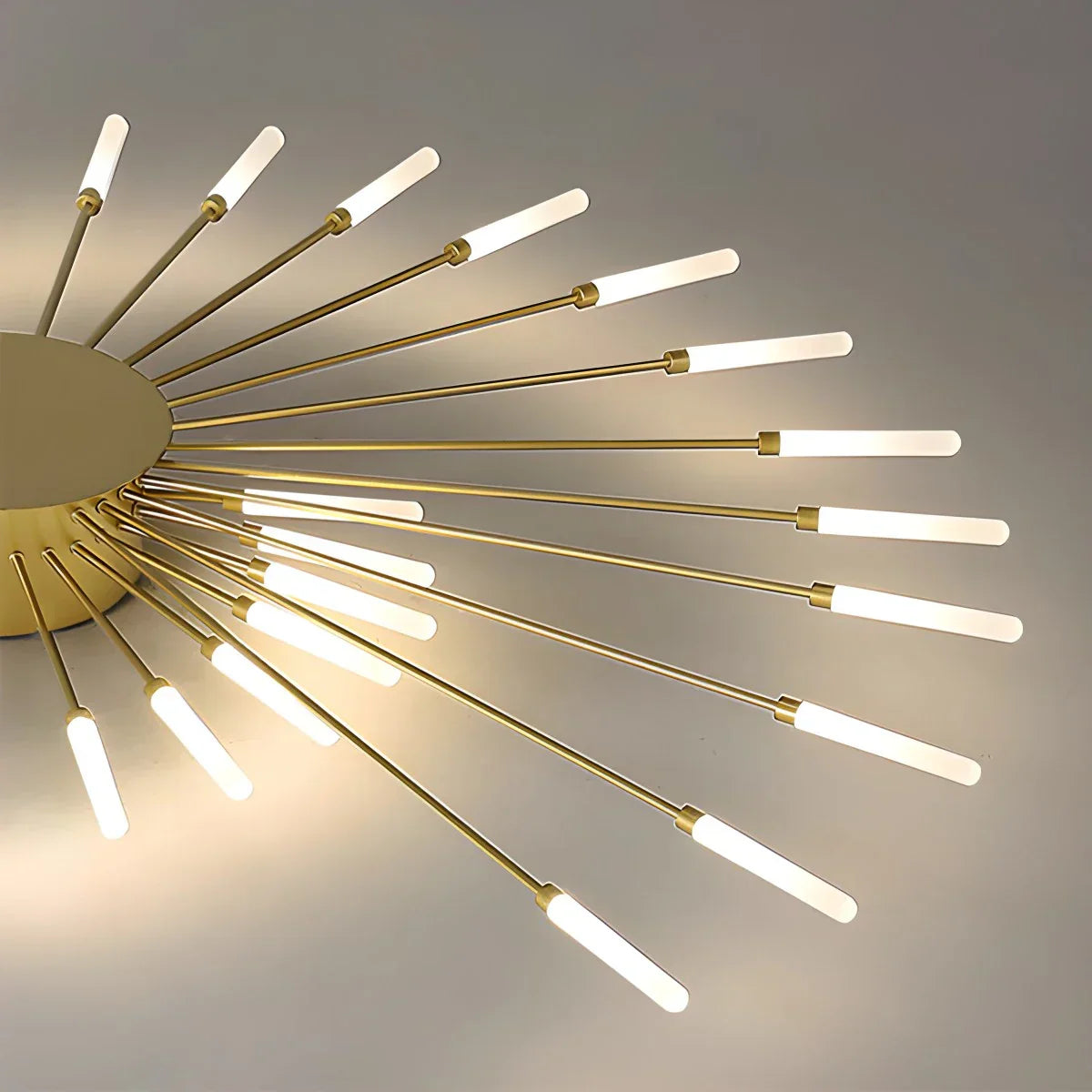 LED Plafondlamp Metaal 20-42 Lichtpunten Zwart Goud Woonkamer Eetkamer Stervorm Design Dimbaar Moderne Verlichting Grote Ruimtes | Sansoti