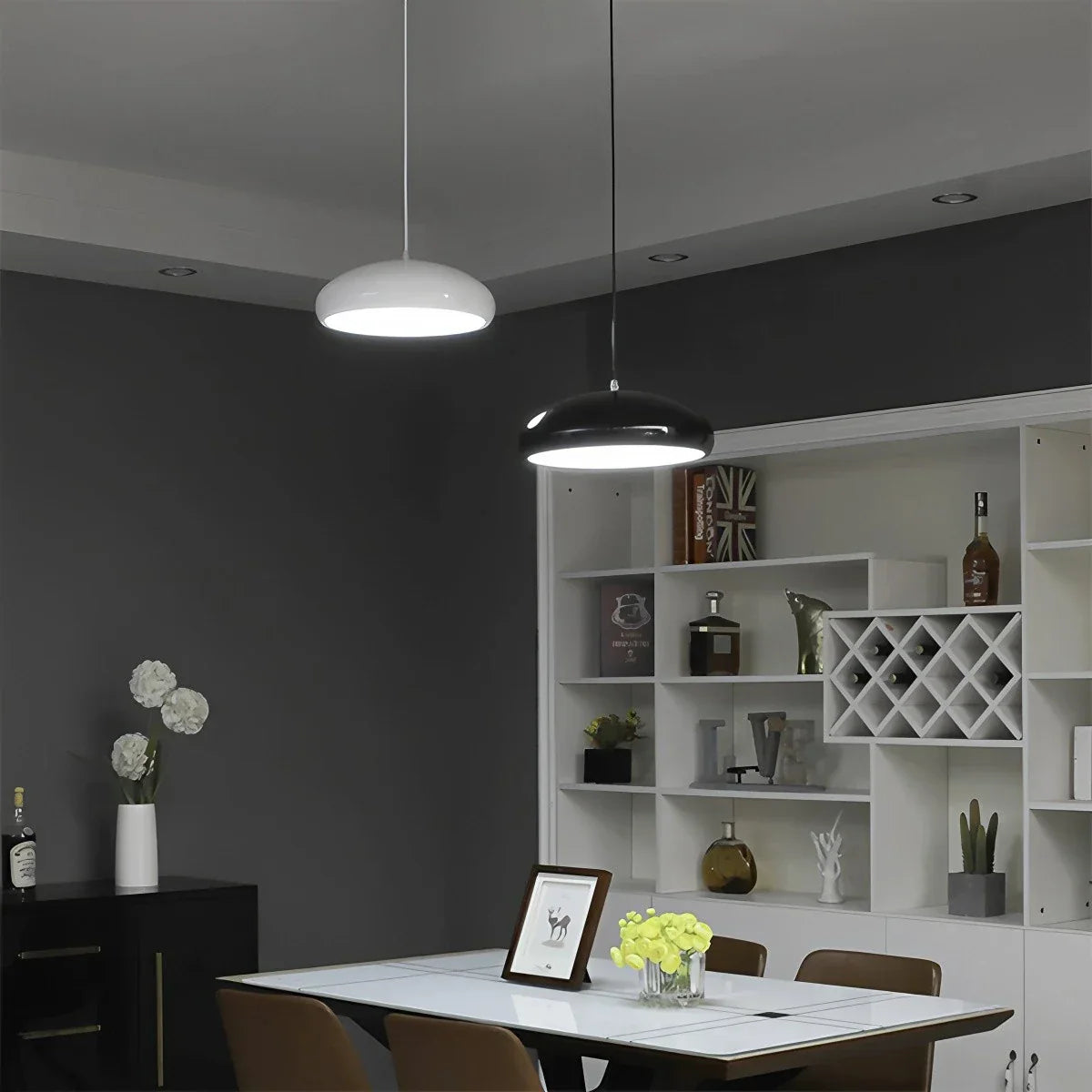 Hanglamp Metaal Acryl E26 Zwart Eettafel Kookeiland Design plafondlamp moderne pendellamp woonkamer keuken | Sansoti