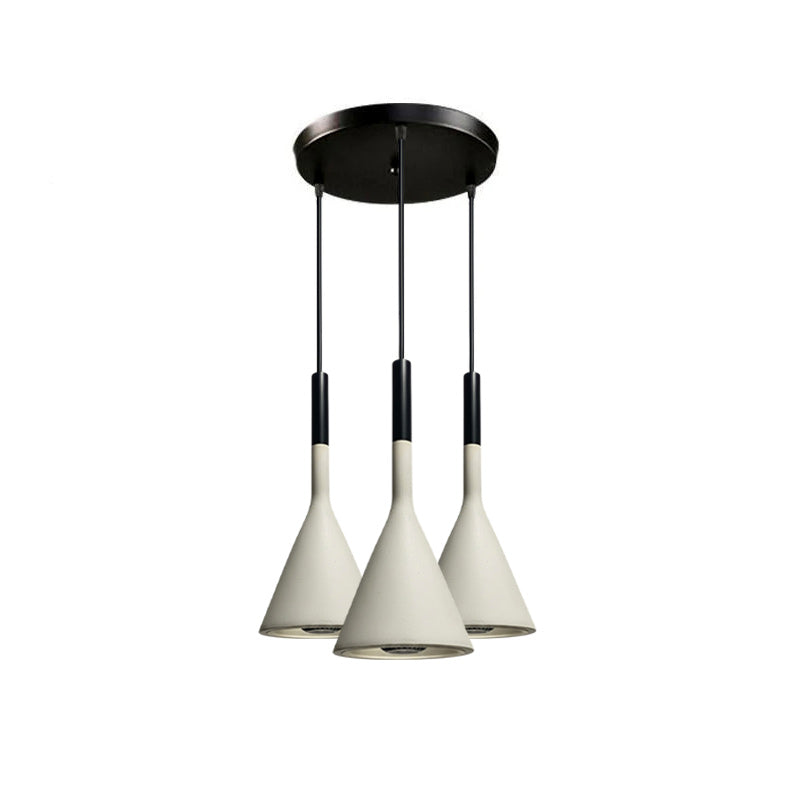 Betonnen Hanglamp Conisch Design Grijs Zwart Wit Rood Minimalistisch Eetkamer Woonkamer Slaapkamer Sfeervol E26 E27 Fitting | Sansoti
