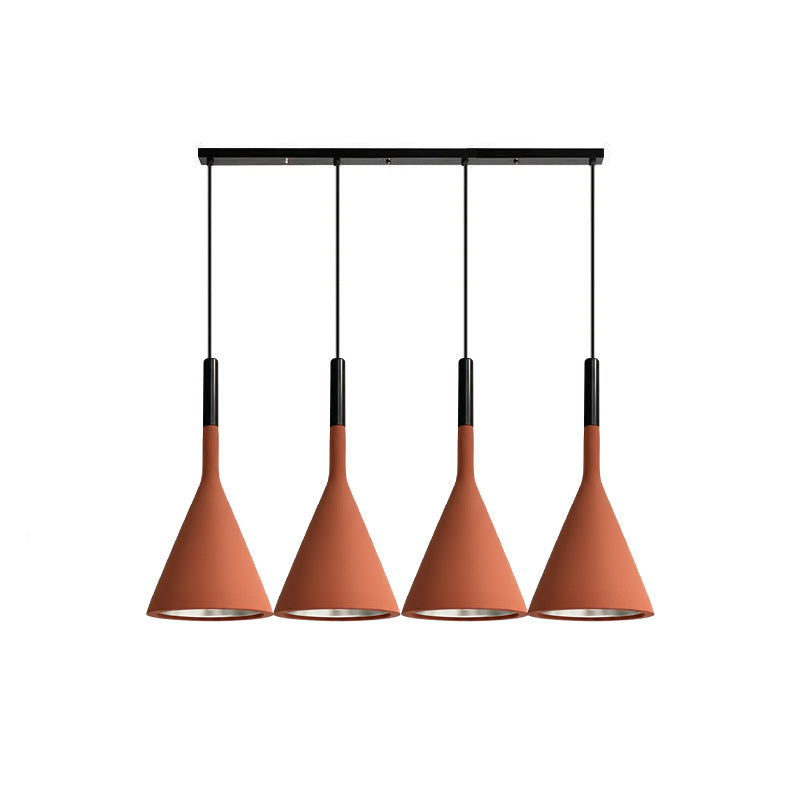 Betonnen Hanglamp Conisch Design Grijs Zwart Wit Rood Minimalistisch Eetkamer Woonkamer Slaapkamer Sfeervol E26 E27 Fitting | Sansoti