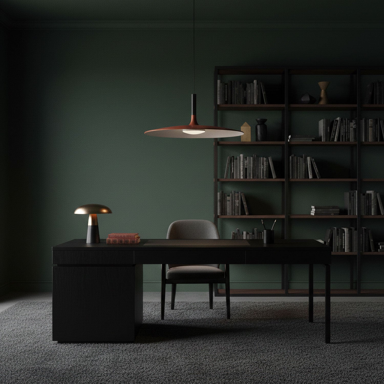 Hanglamp met Conische Kap – Resin Sculptural Pendant in Zes Kleuren, Geïntegreerde LED 3000K of Dimbaar, Moderne Lamp voor Eetkamer Keukeneiland | Sansoti