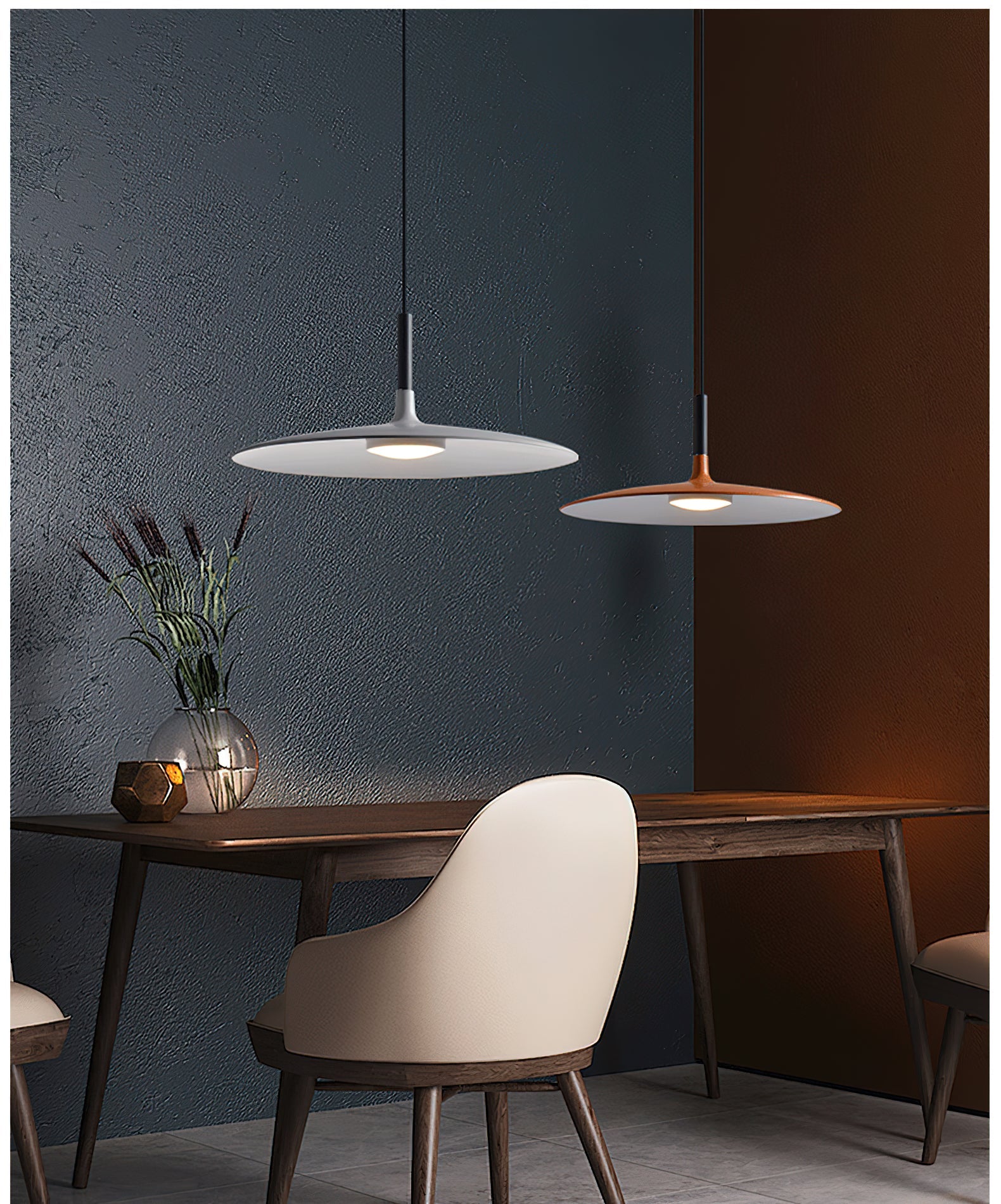 Hanglamp met Conische Kap – Resin Sculptural Pendant in Zes Kleuren, Geïntegreerde LED 3000K of Dimbaar, Moderne Lamp voor Eetkamer Keukeneiland | Sansoti
