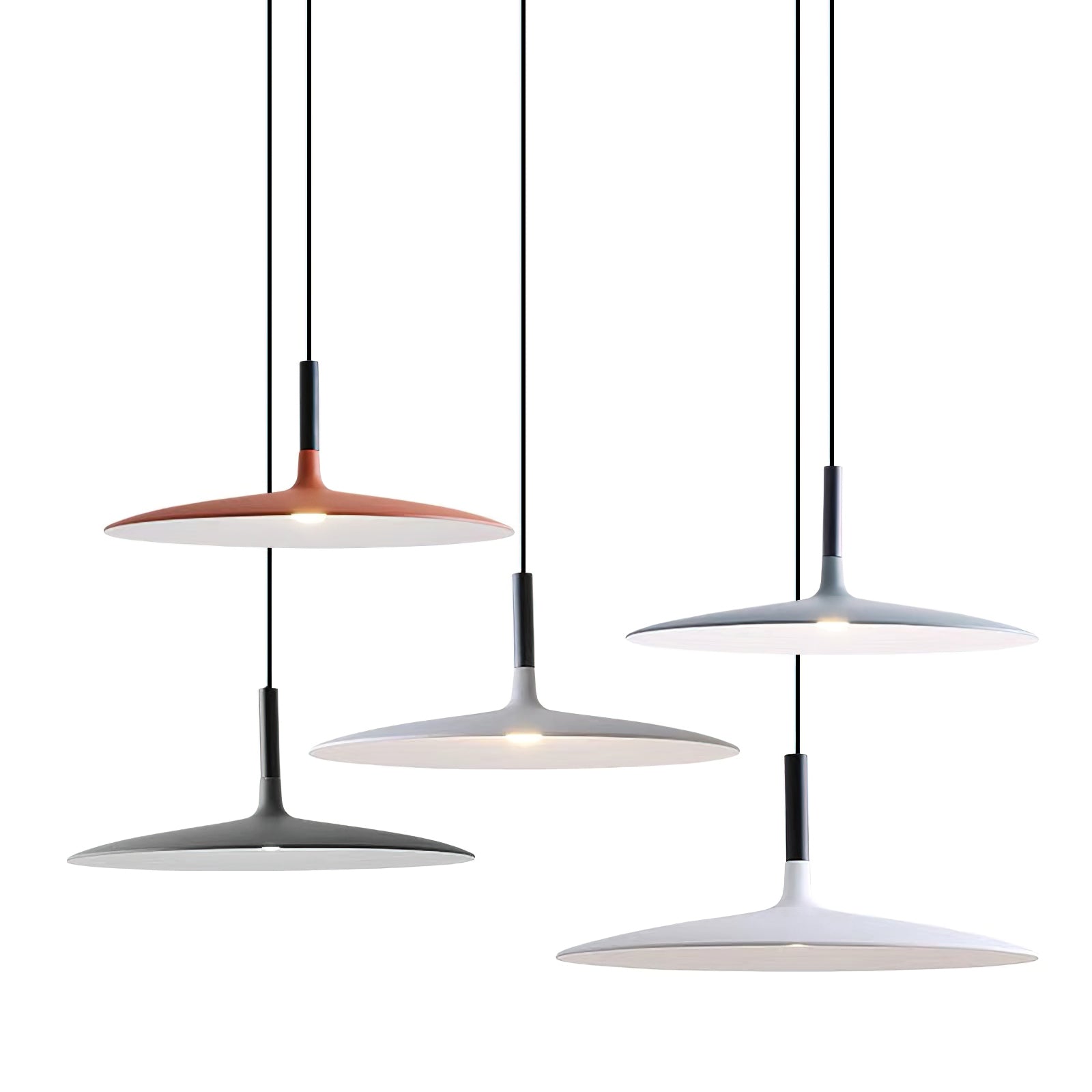 Hanglamp met Conische Kap – Resin Sculptural Pendant in Zes Kleuren, Geïntegreerde LED 3000K of Dimbaar, Moderne Lamp voor Eetkamer Keukeneiland | Sansoti