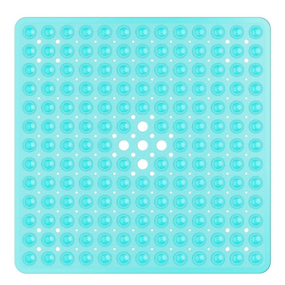 Antislip Badmat met Zuignappen – Veilig Vaste Mat voor Bad en Douche – Vierkant Design met Drainagegaten – PVC Douchevloermat – Machinewasbaarbaar | Sansoti