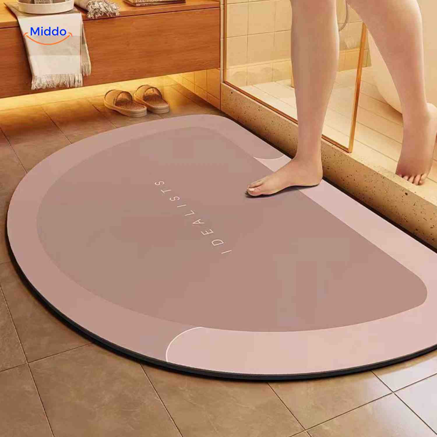 Sneldrogende Badmat met Antislip Onderkant – Extra Absorberend voor Badkamer, Toilet en Balkon | Sansoti