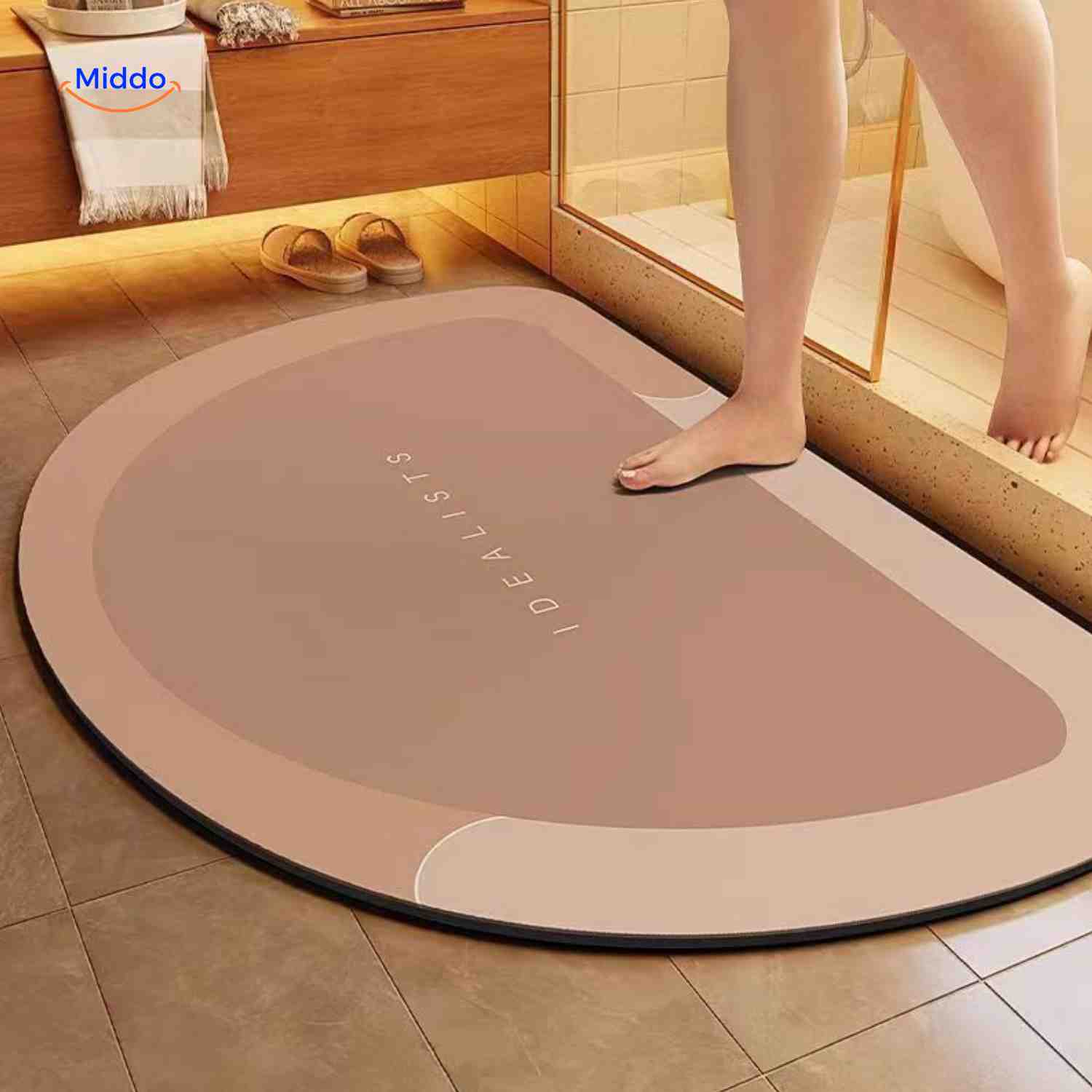 Sneldrogende Badmat met Antislip Onderkant – Extra Absorberend voor Badkamer, Toilet en Balkon | Sansoti