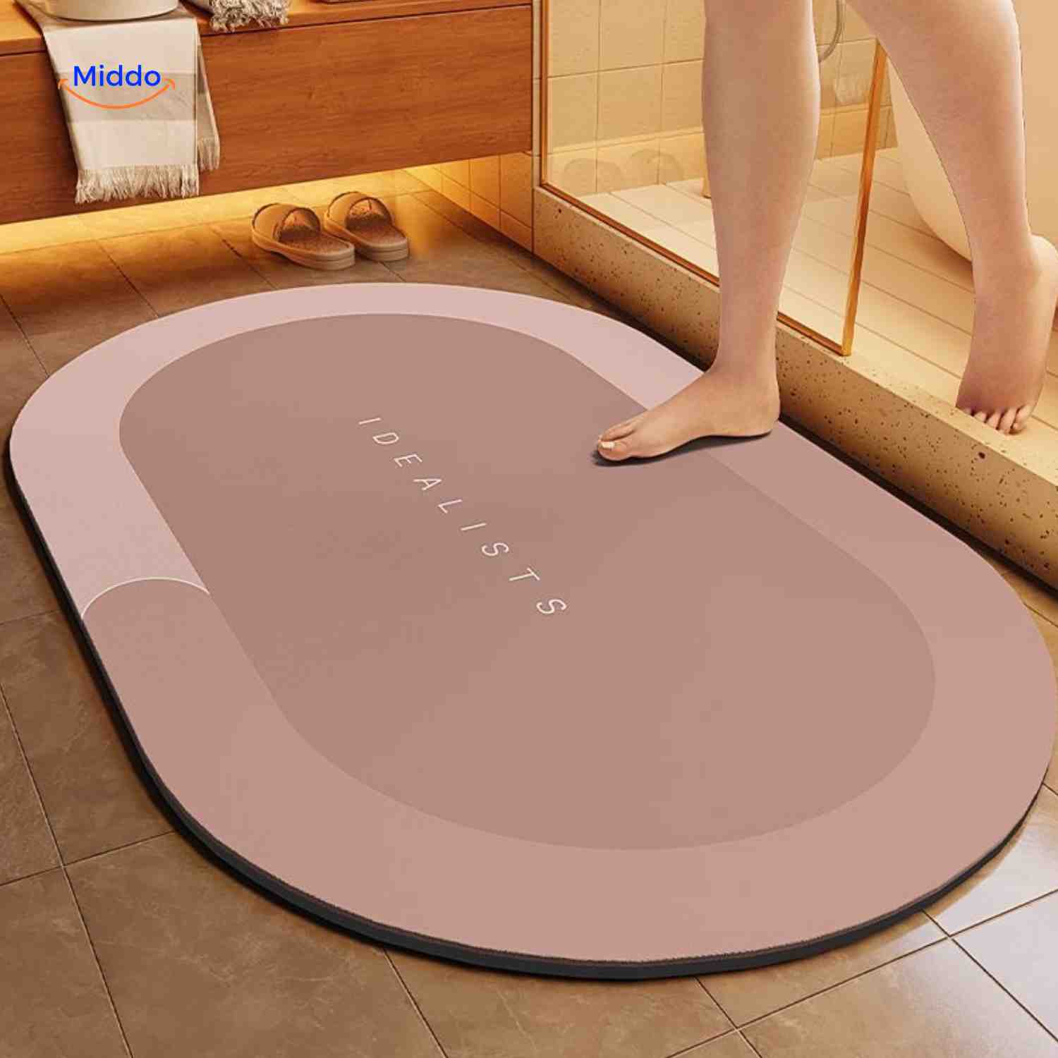 Sneldrogende Badmat met Antislip Onderkant – Extra Absorberend voor Badkamer, Toilet en Balkon | Sansoti