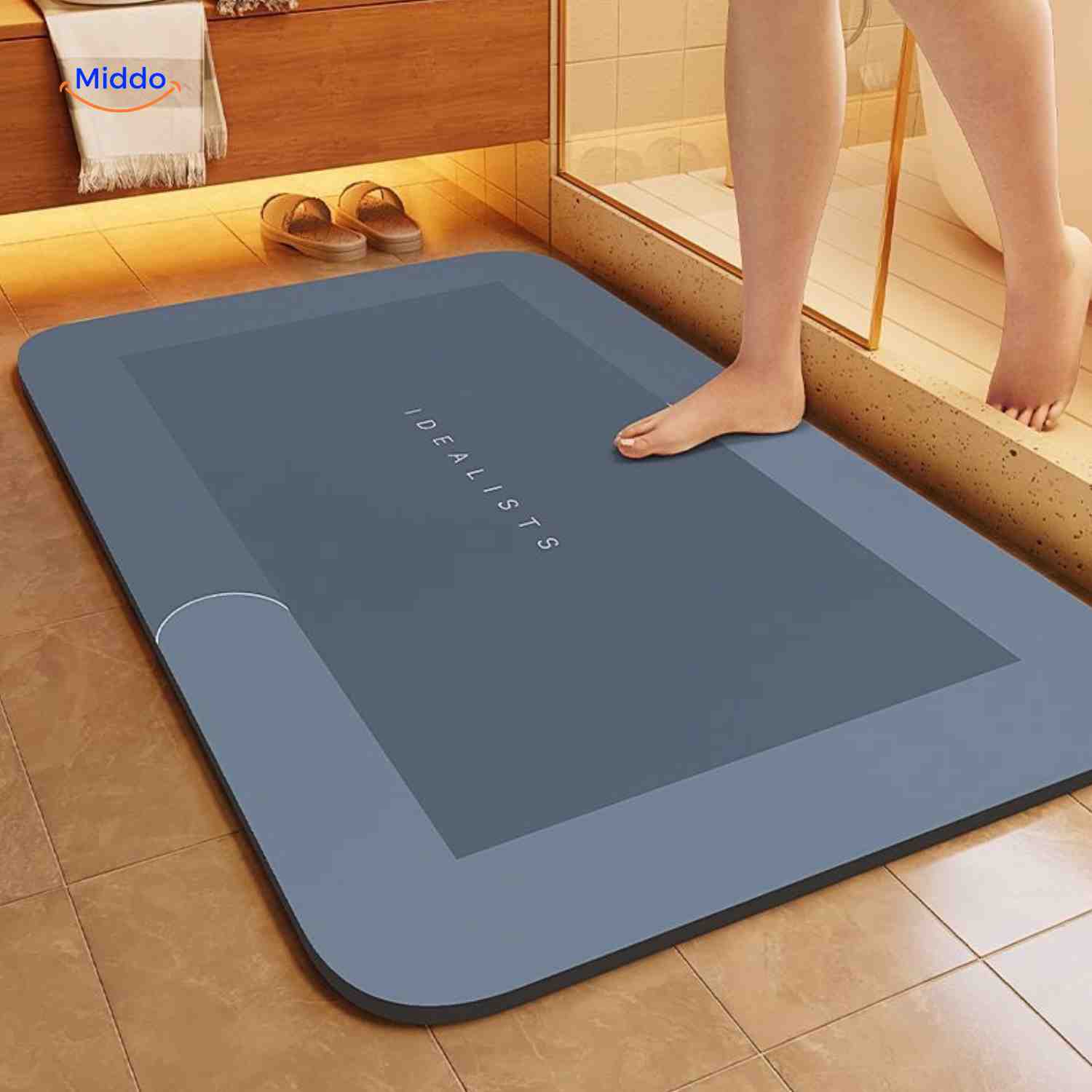 Sneldrogende Badmat met Antislip Onderkant – Extra Absorberend voor Badkamer, Toilet en Balkon | Sansoti