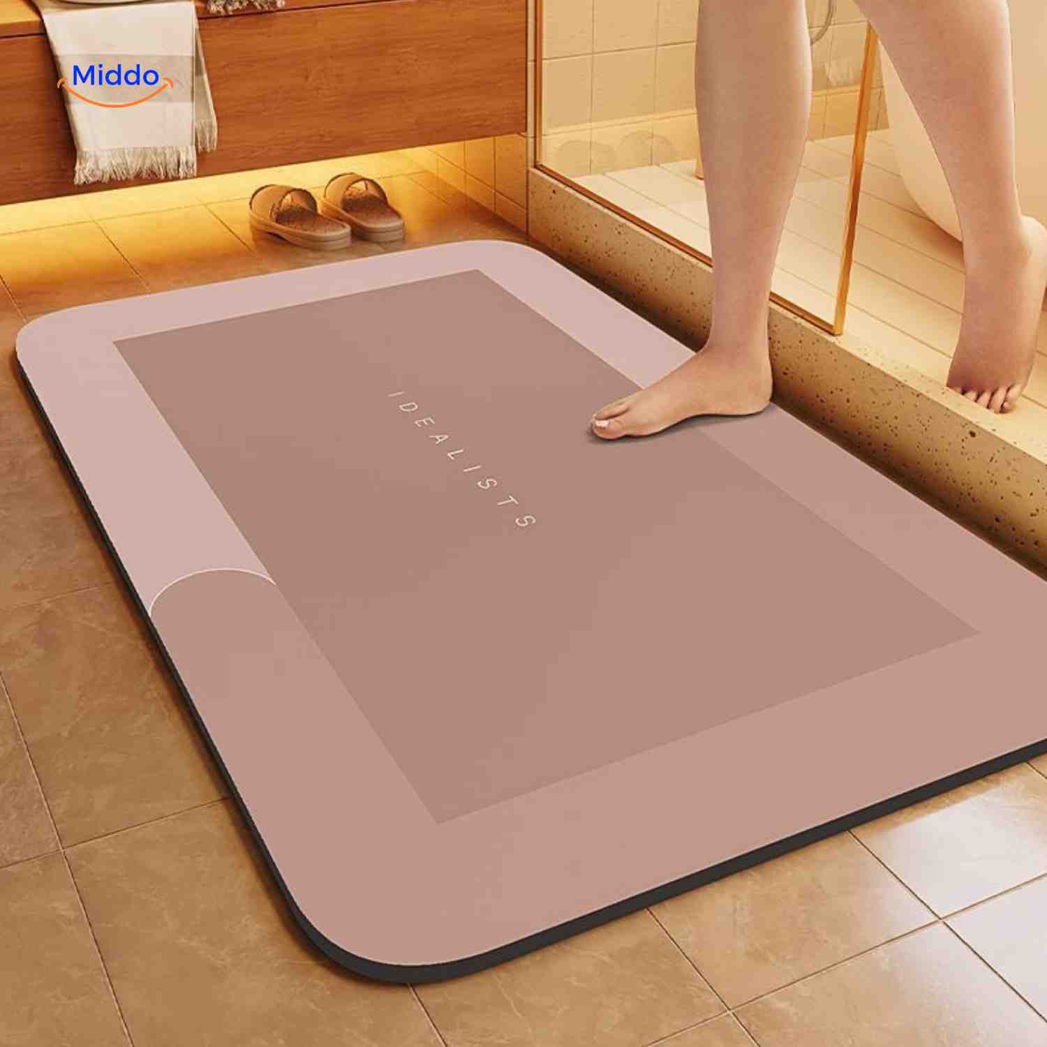 Sneldrogende Badmat met Antislip Onderkant – Extra Absorberend voor Badkamer, Toilet en Balkon | Sansoti