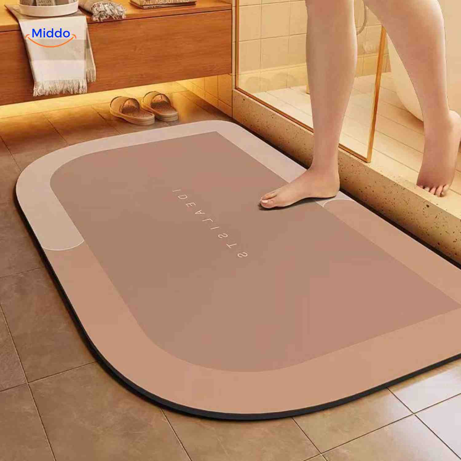 Sneldrogende Badmat met Antislip Onderkant – Extra Absorberend voor Badkamer, Toilet en Balkon | Sansoti