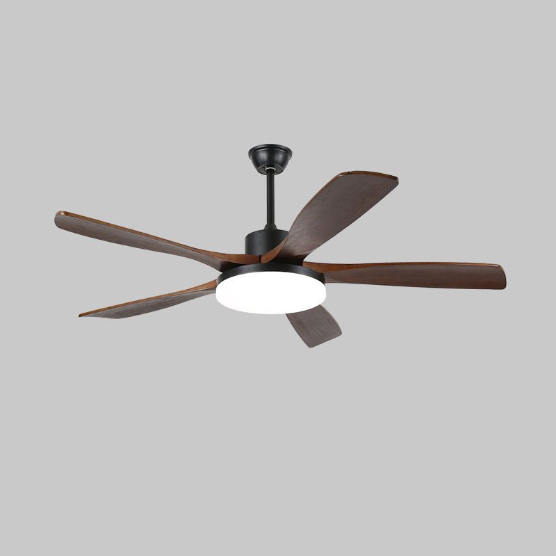 Ventilateur de plafond minimaliste avec éclairage – Grain de bois & LED – 6 vitesses | Sansoti