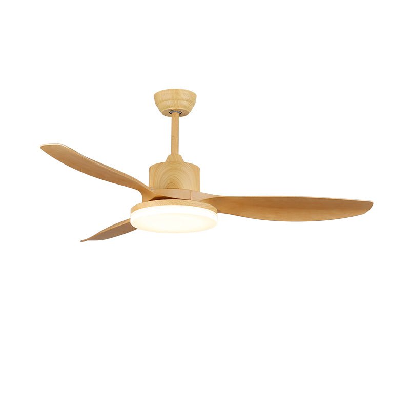 Plafondventilator met LED-verlichting 122/132 cm — DC-motor 6 snelheden ABS-bladen natuurlijke houtnerfafwerking hydrografisch afstandsbediening 3 kleurtemperaturen geïntegreerde verlichting ventilatorfunctie plafondmontage | Sansoti