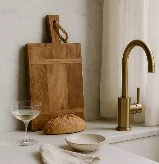 Rectangular Mango Wood Cutting Board with Rope Handle for Serving, Displaying, and Hanging Kitchen Accessory | Sansoti