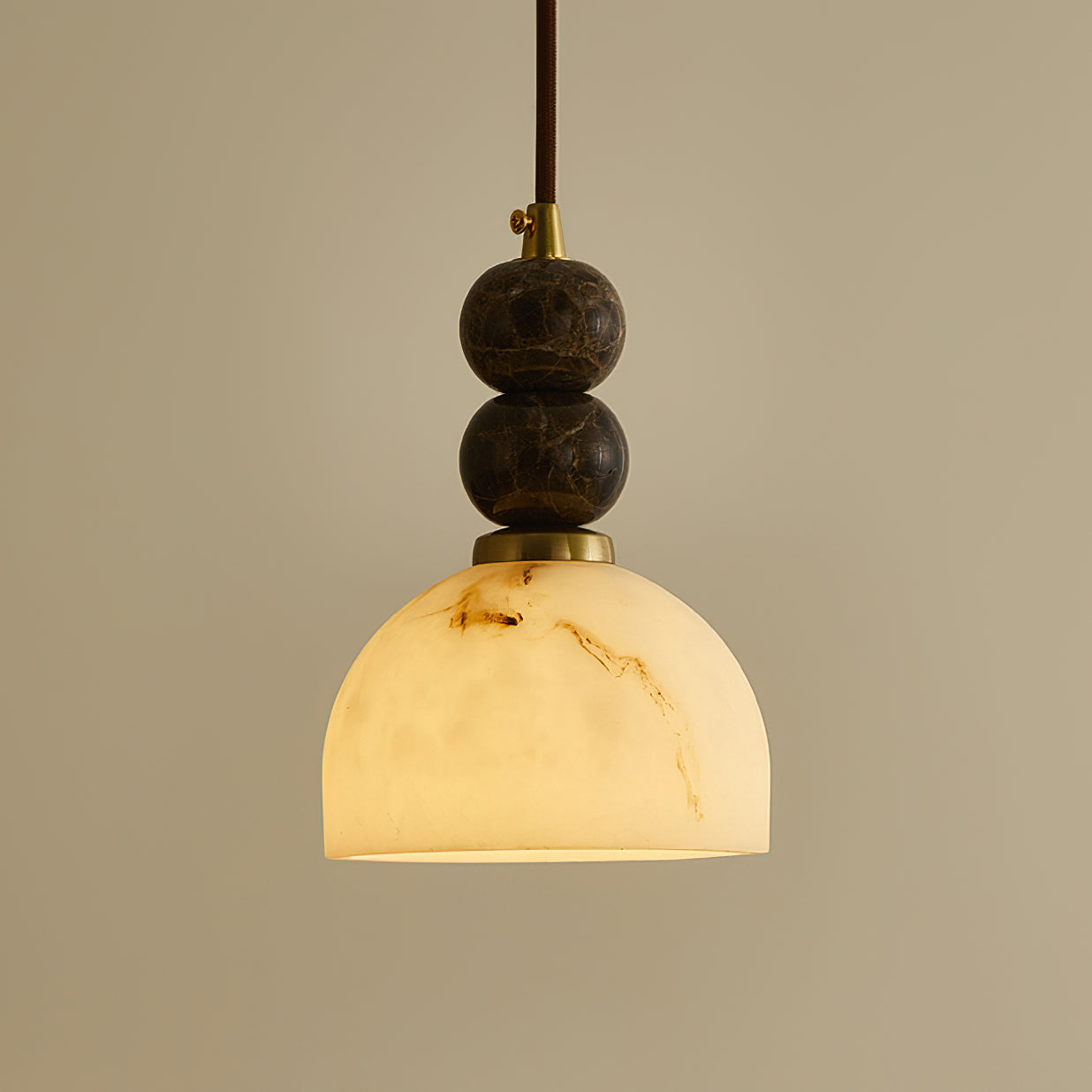 Hanglamp met Marmer en Imitatie Albast – Elegant Design met Zacht Licht | Sansoti
