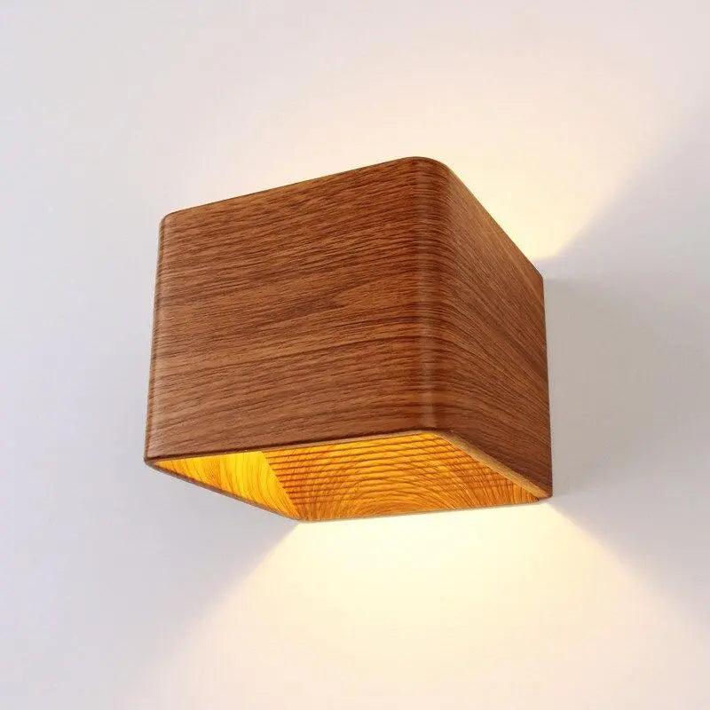 Wandlamp Hout Faux Slaapkamer Scandinavisch Design Nordic Stijl Verlichting | Sansoti