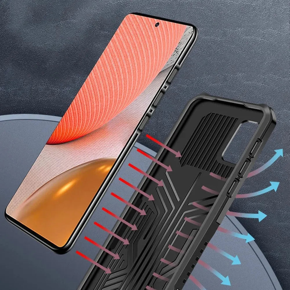 Robuste Telefonhülle mit Clip für Samsung Galaxy – stoßfest, aus hartem PC und TPU, fingerabdruckabweisend, schützend | Sansoti