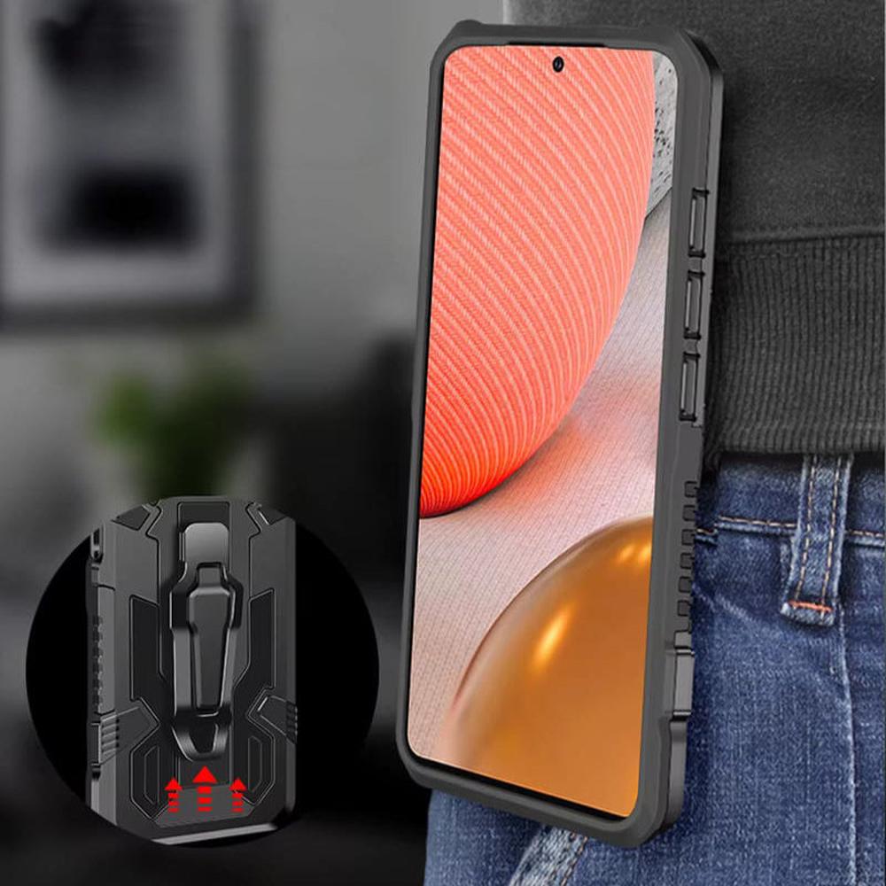 Robuste Telefonhülle mit Clip für Samsung Galaxy – stoßfest, aus hartem PC und TPU, fingerabdruckabweisend, schützend | Sansoti