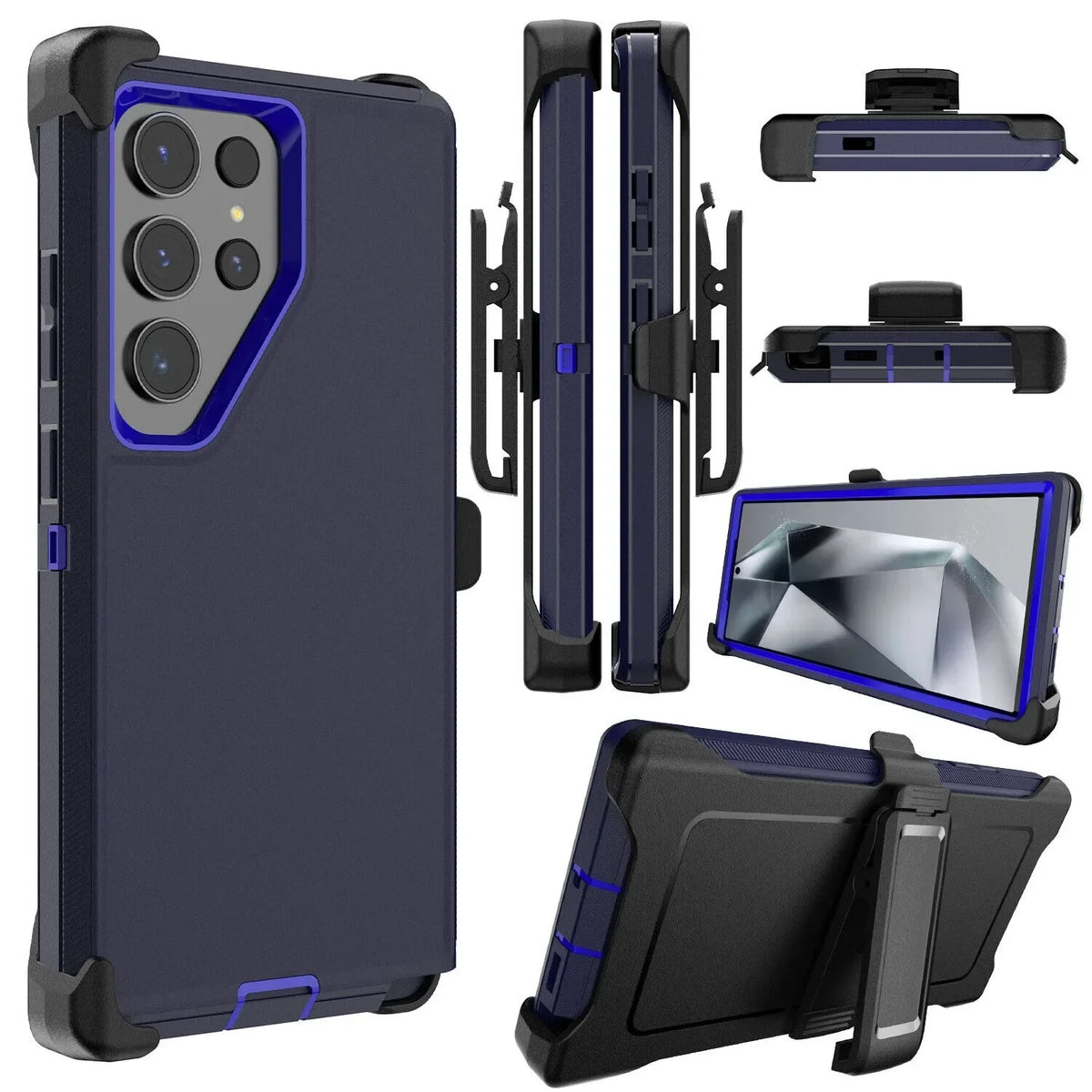 Robuste Telefonhülle mit Clip für Samsung Galaxy – stoßfest, aus hartem PC und TPU, fingerabdruckabweisend, schützend | Sansoti
