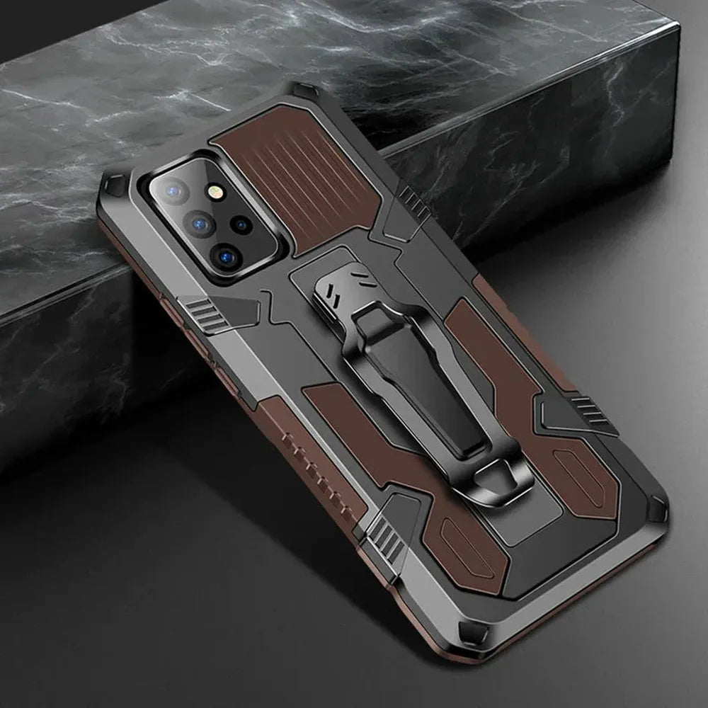 Robuste Telefonhülle mit Clip für Samsung Galaxy – stoßfest, aus hartem PC und TPU, fingerabdruckabweisend, schützend | Sansoti