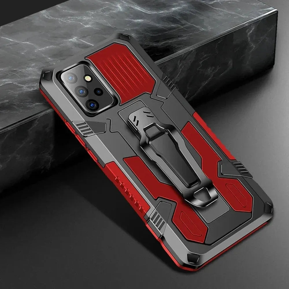 Robuste Telefonhülle mit Clip für Samsung Galaxy – stoßfest, aus hartem PC und TPU, fingerabdruckabweisend, schützend | Sansoti