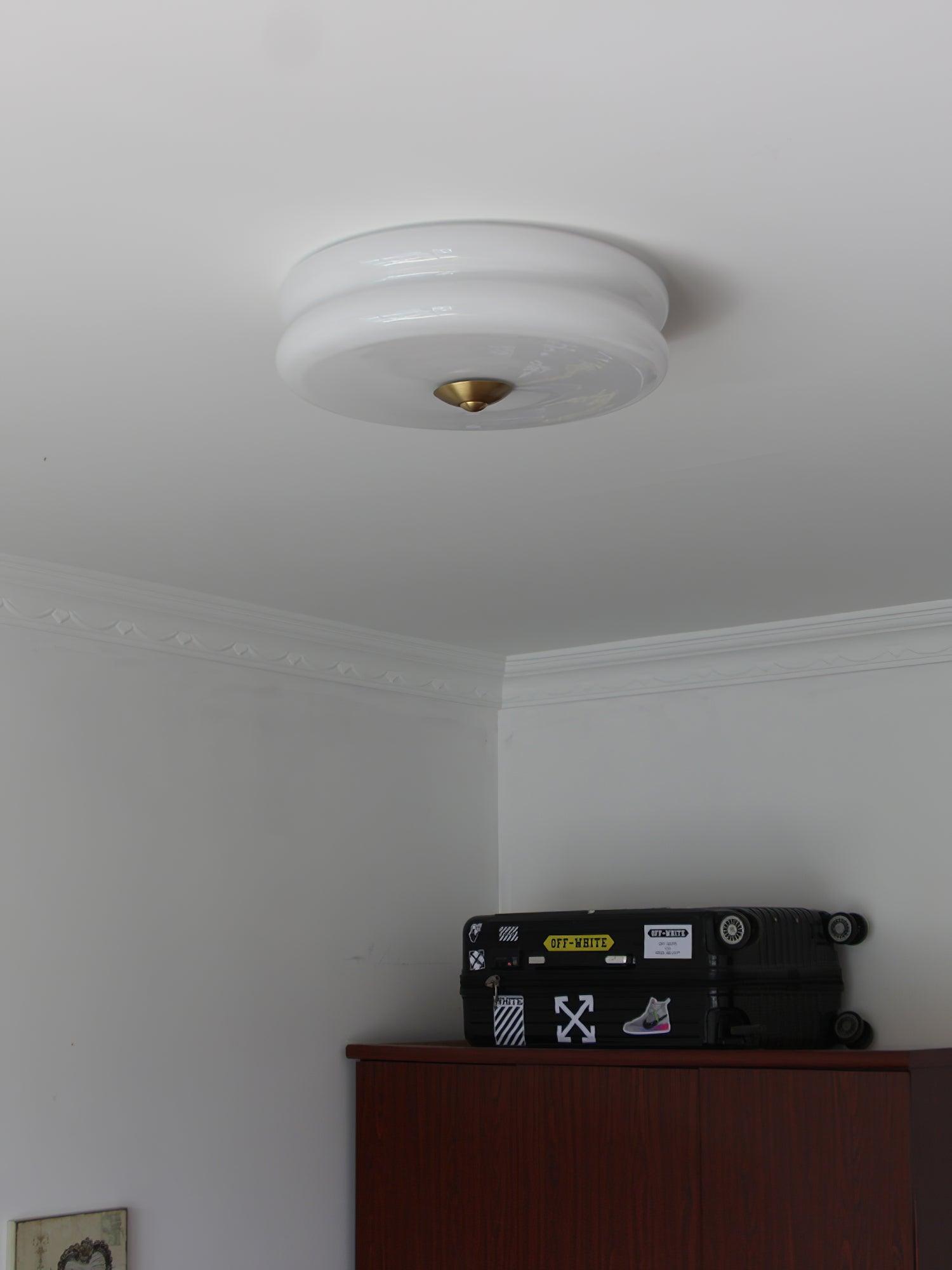 Art deco plafondlamp met geometrisch design en warm ledlicht voor stijlvolle interieurs | Sansoti