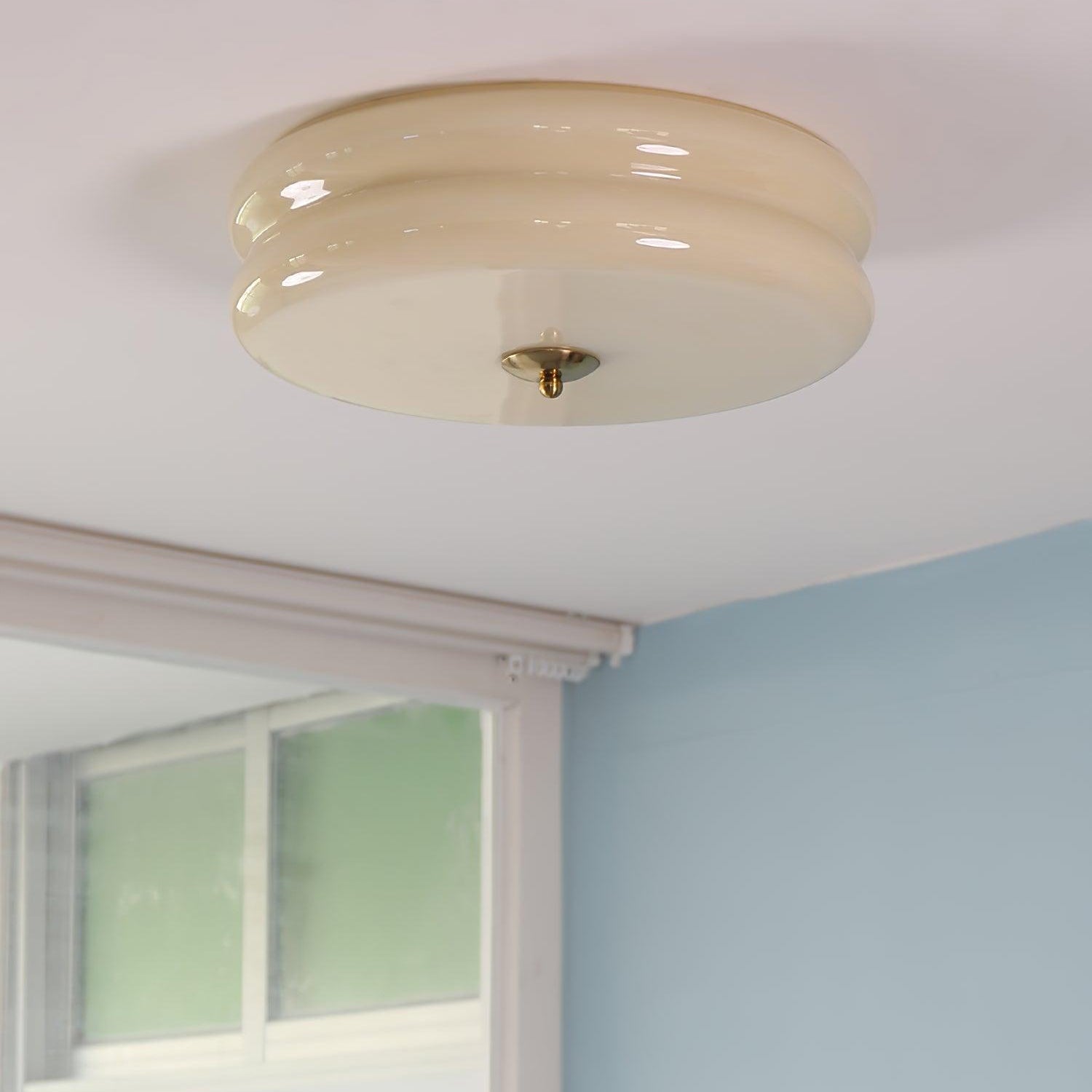 Art deco plafondlamp met geometrisch design en warm ledlicht voor stijlvolle interieurs | Sansoti